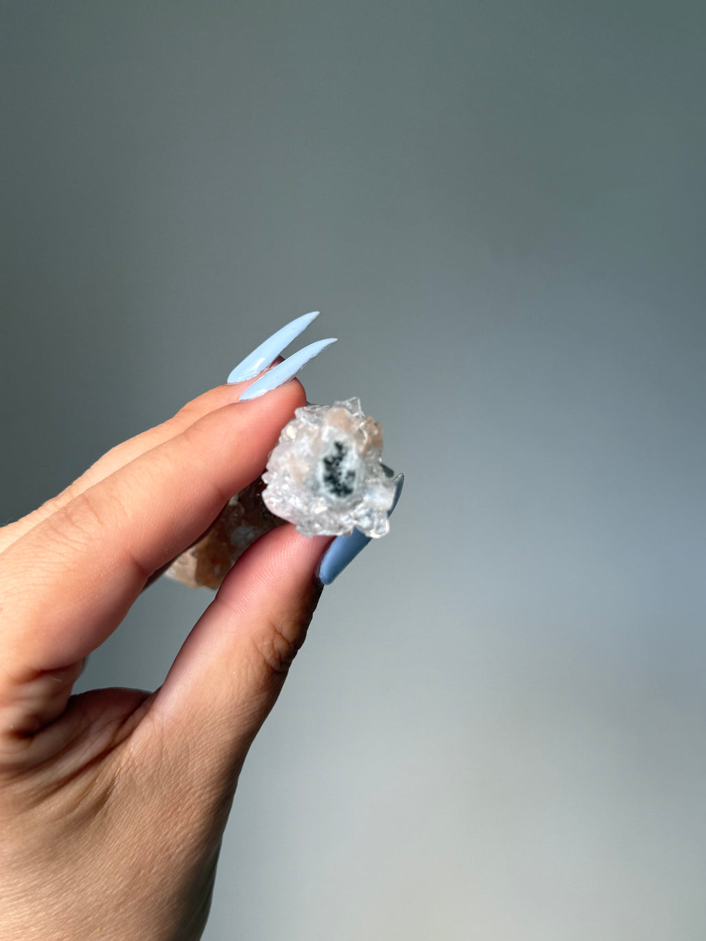 Diamond Apophyllite with Peach Stilbite Cluster | Natural High-Clarity Crystal Specimen | Crystal Cartel #119