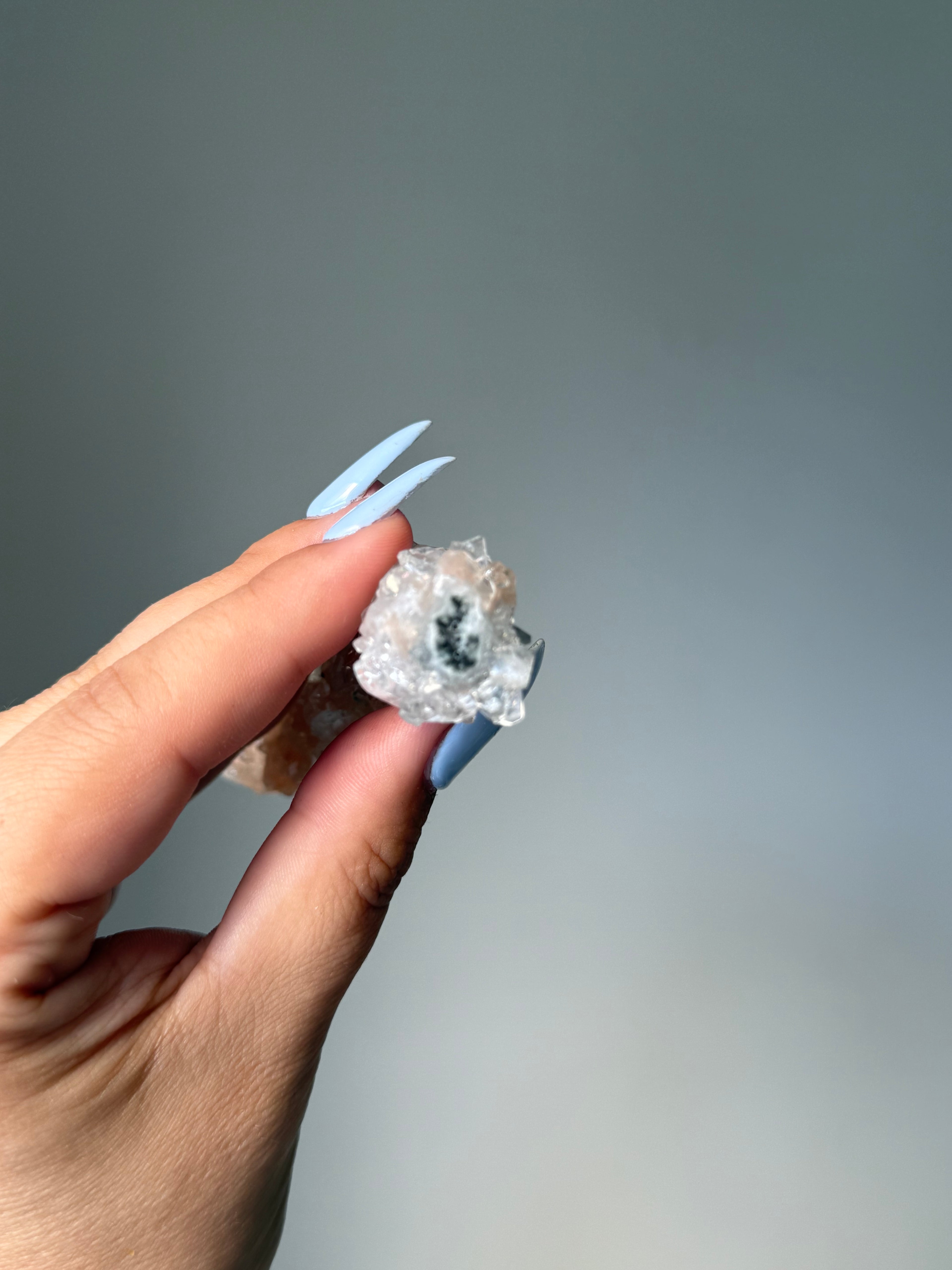 Diamond Apophyllite with Peach Stilbite Cluster | Natural High-Clarity Crystal Specimen | Crystal Cartel #119