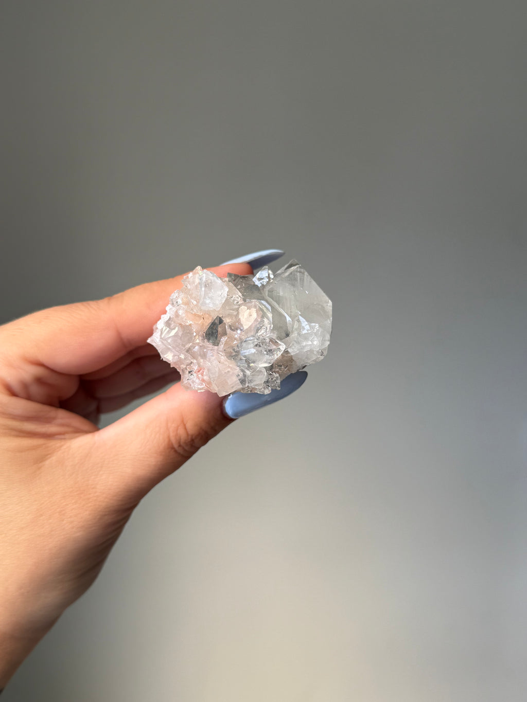 Diamond Apophyllite with Peach Stilbite Cluster | Natural High-Clarity Crystal Specimen | Crystal Cartel #114