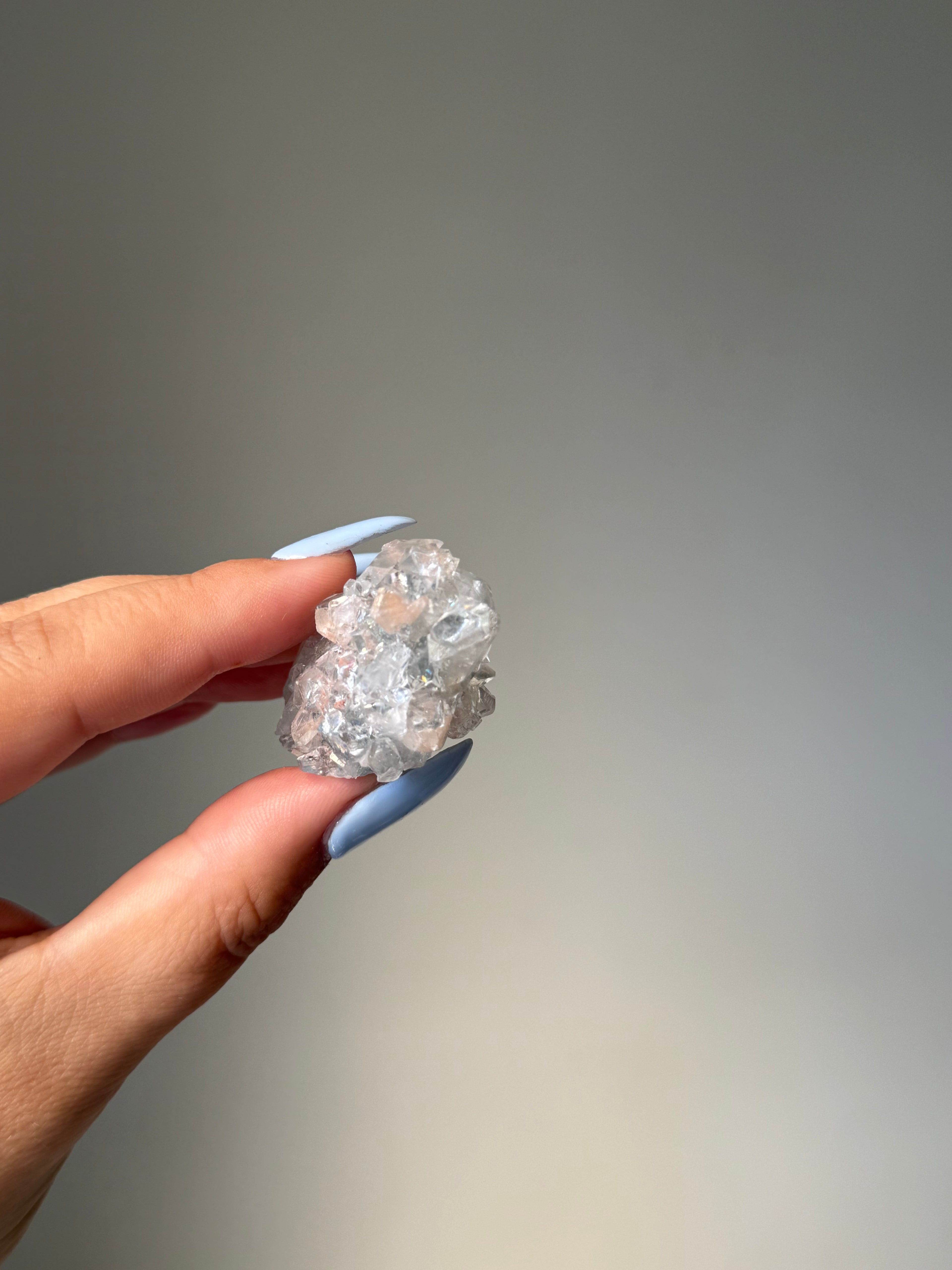 Diamond Apophyllite with Peach Stilbite Cluster | Natural High-Clarity Crystal Specimen | Crystal Cartel #113