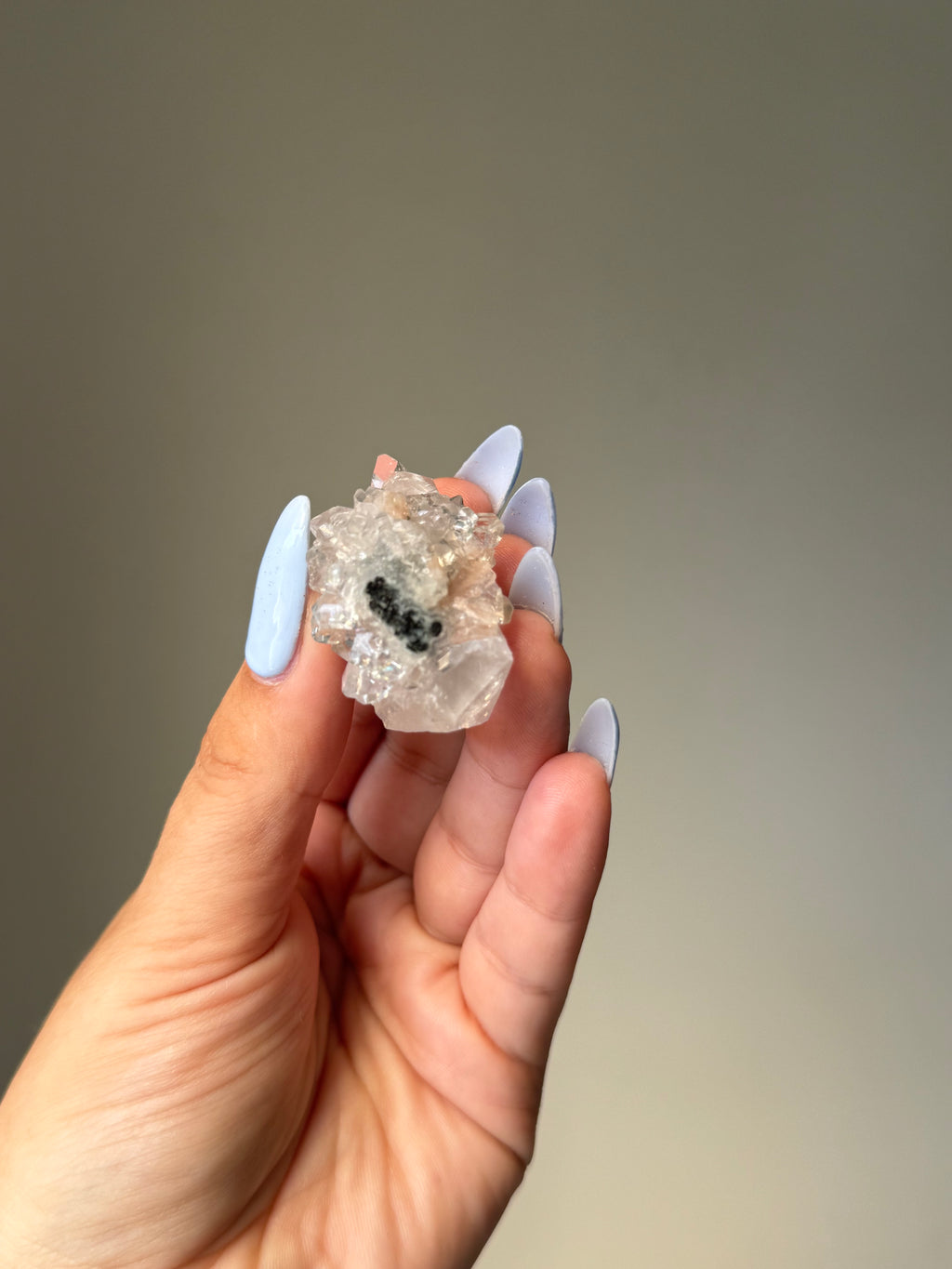 Diamond Apophyllite with Peach Stilbite Cluster | Natural High-Clarity Crystal Specimen | Crystal Cartel #113