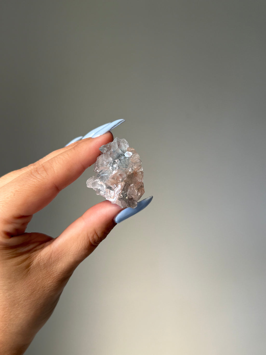 Diamond Apophyllite with Peach Stilbite Cluster | Natural High-Clarity Crystal Specimen | Crystal Cartel #112