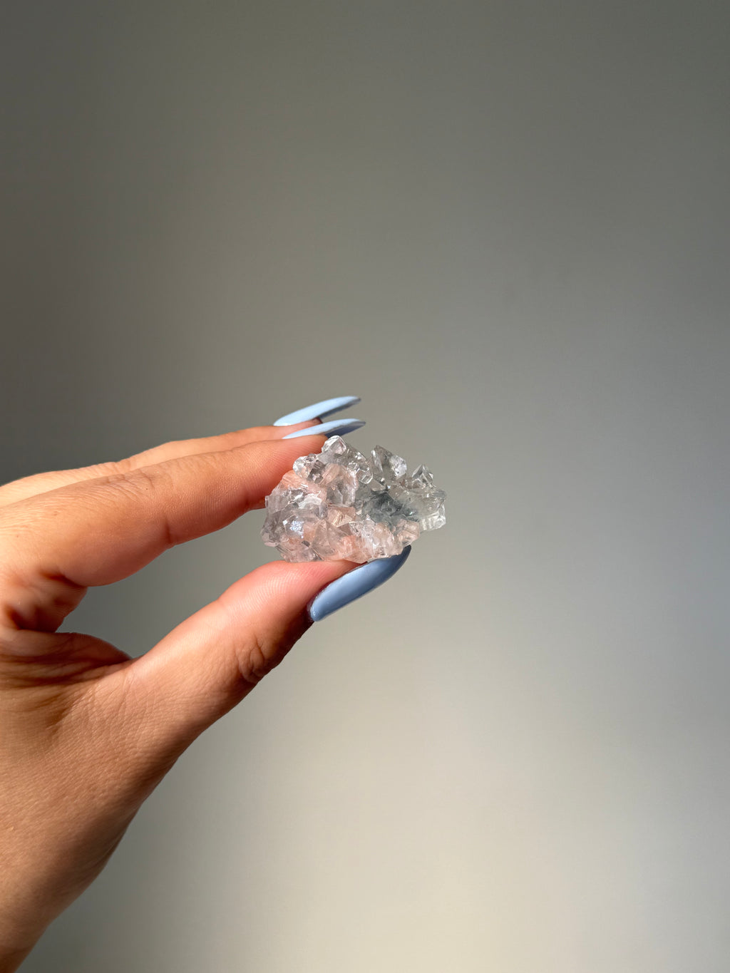 Diamond Apophyllite with Peach Stilbite Cluster | Natural High-Clarity Crystal Specimen | Crystal Cartel #112