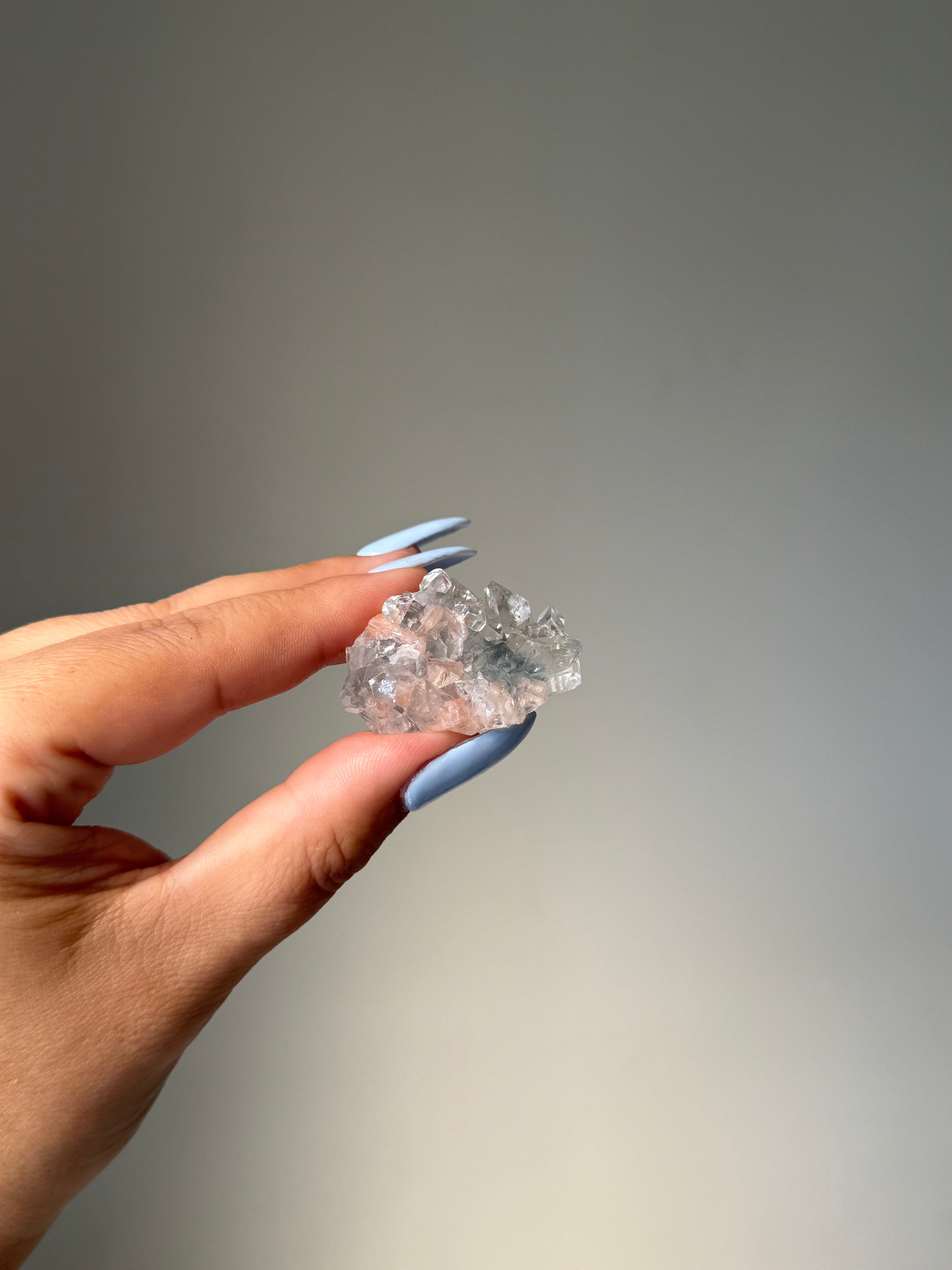 Diamond Apophyllite with Peach Stilbite Cluster | Natural High-Clarity Crystal Specimen | Crystal Cartel #112