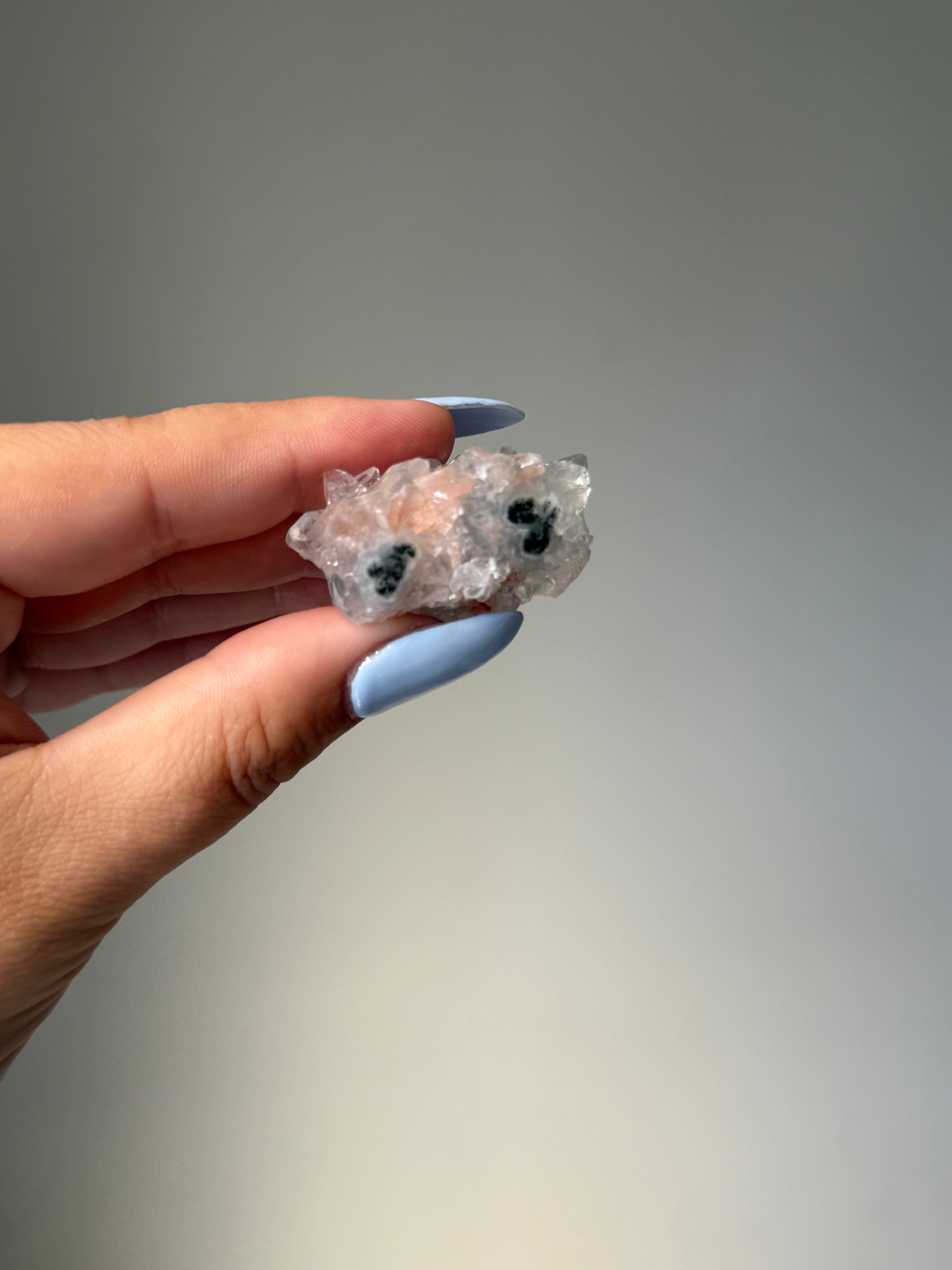 Diamond Apophyllite with Peach Stilbite Cluster | Natural High-Clarity Crystal Specimen | Crystal Cartel #112