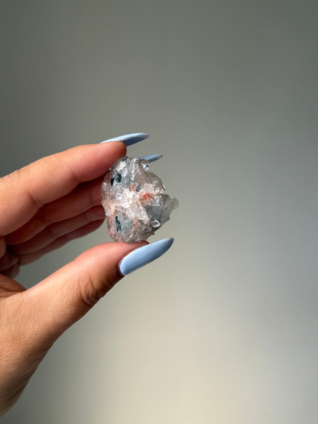 Diamond Apophyllite with Peach Stilbite Cluster | Natural High-Clarity Crystal Specimen | Crystal Cartel #112