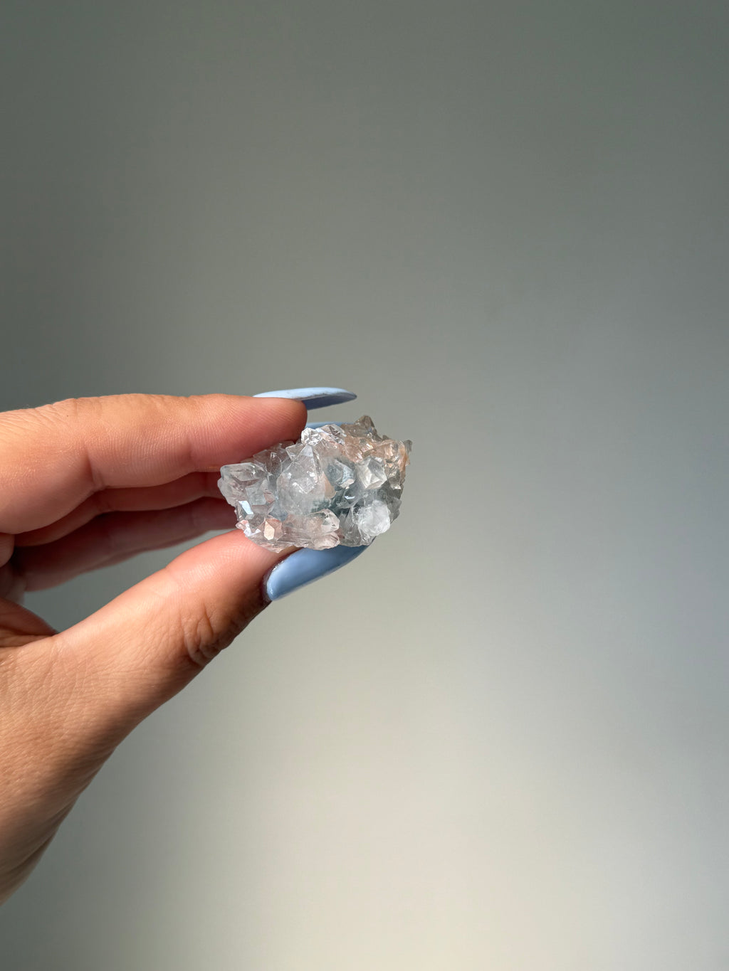 Diamond Apophyllite with Peach Stilbite Cluster | Natural High-Clarity Crystal Specimen | Crystal Cartel #112