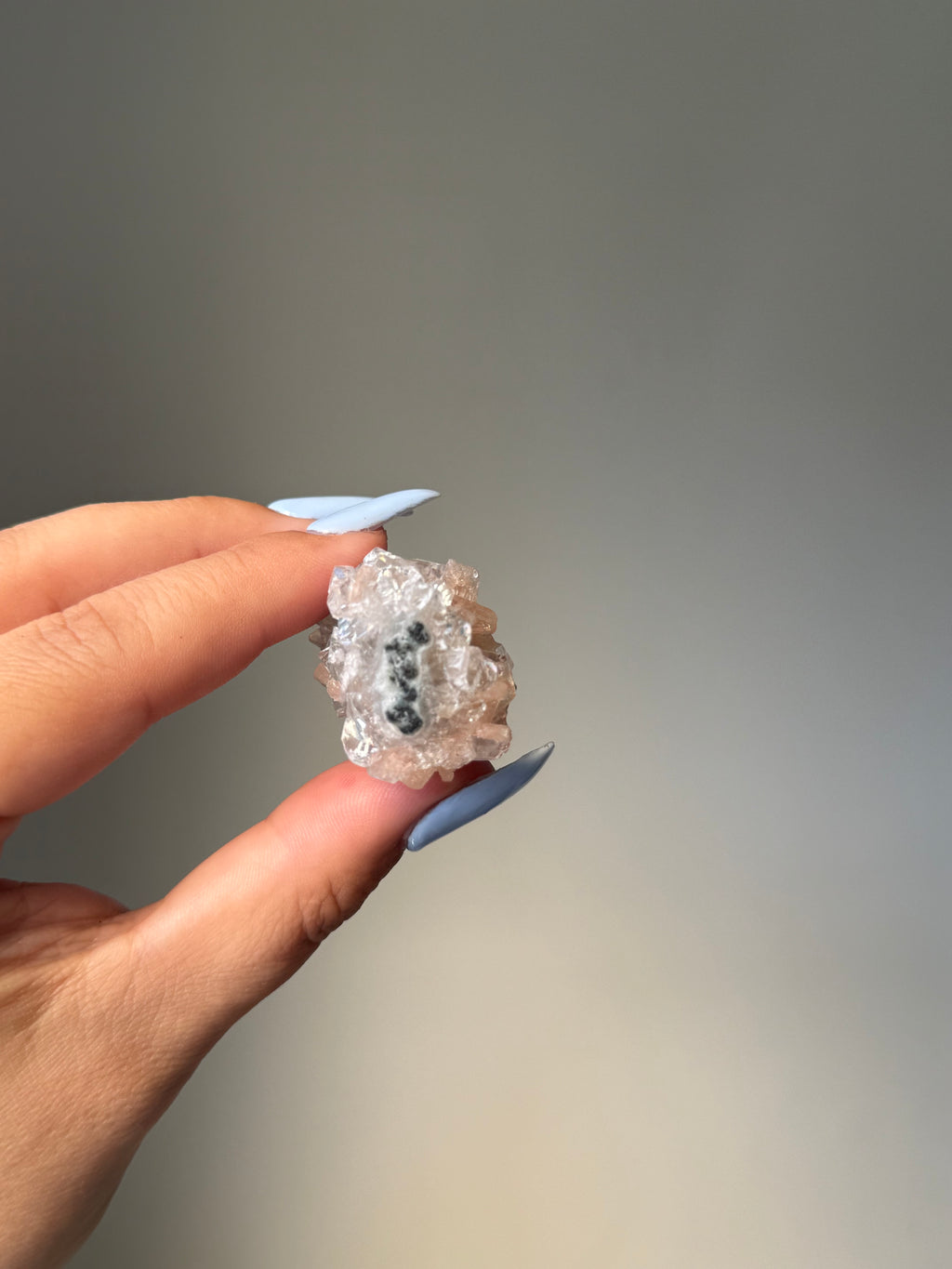 Diamond Apophyllite with Peach Stilbite Cluster | Natural High-Clarity Crystal Specimen | Crystal Cartel #109