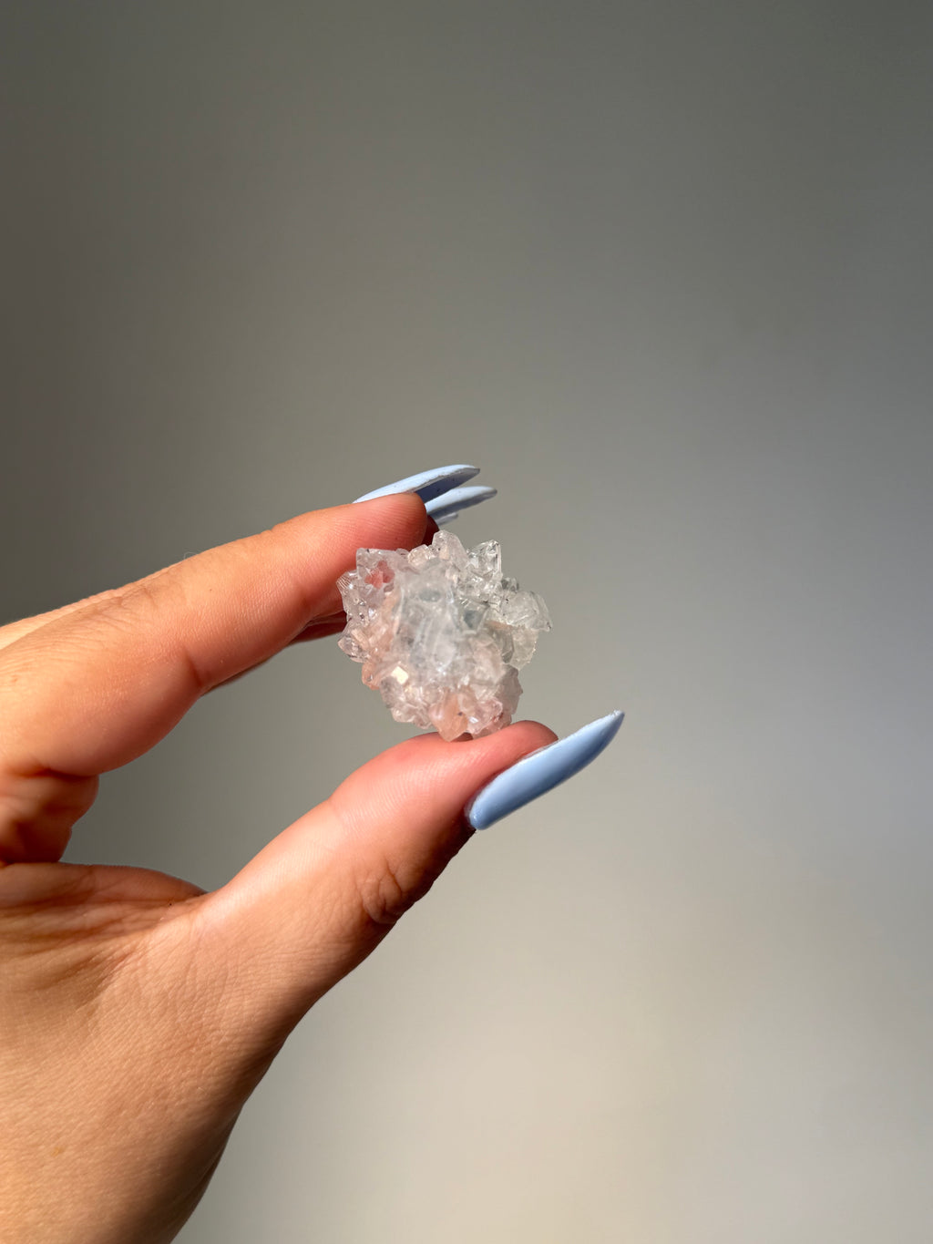 Diamond Apophyllite with Peach Stilbite Cluster | Natural High-Clarity Crystal Specimen | Crystal Cartel #108