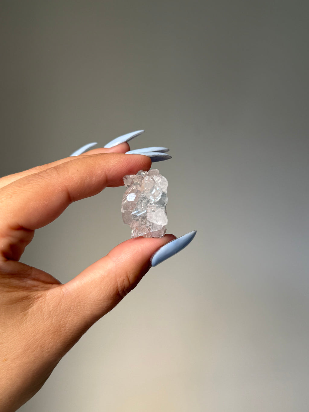 Diamond Apophyllite with Peach Stilbite Cluster | Natural High-Clarity Crystal Specimen | Crystal Cartel #108