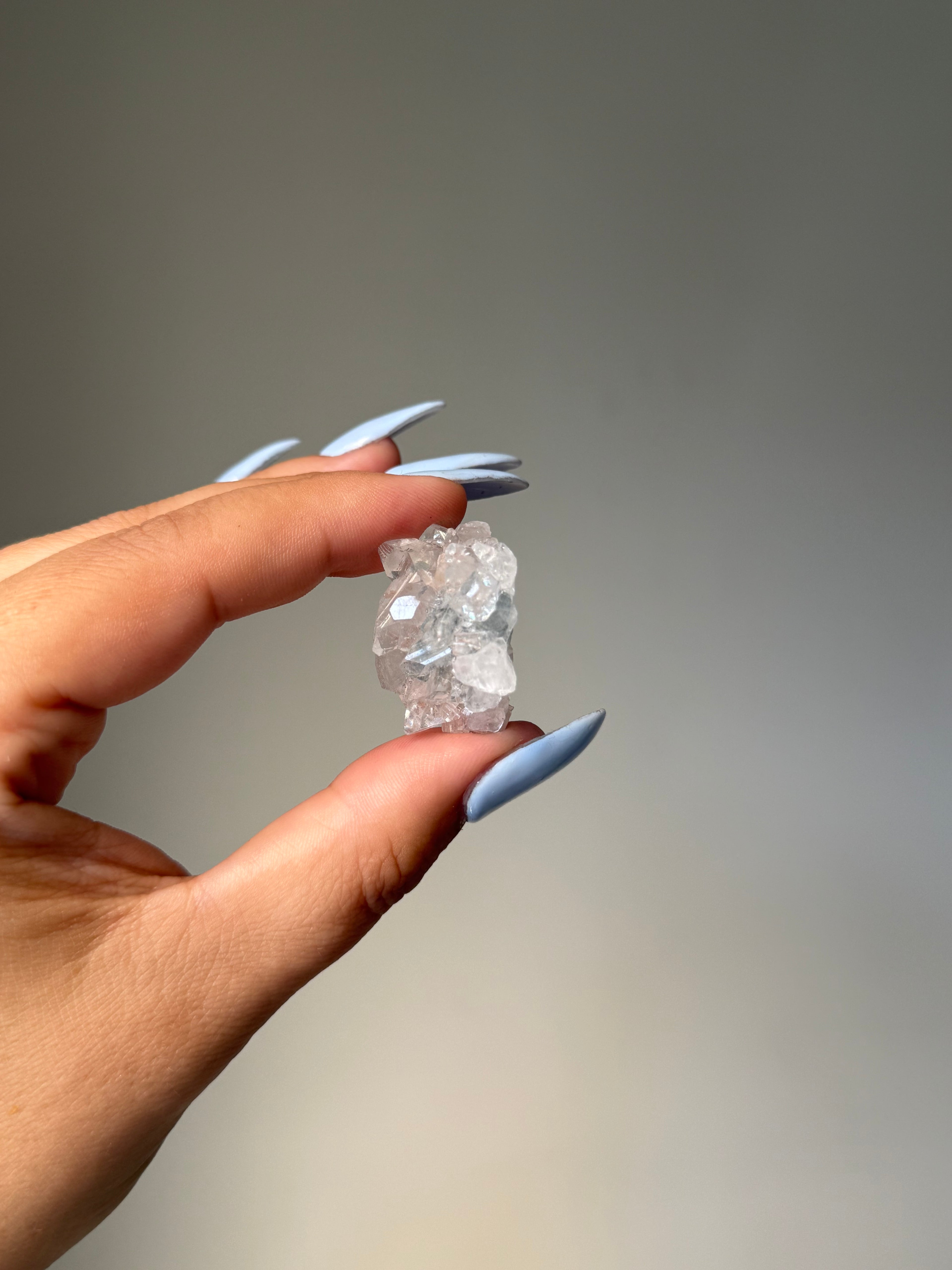 Diamond Apophyllite with Peach Stilbite Cluster | Natural High-Clarity Crystal Specimen | Crystal Cartel #108