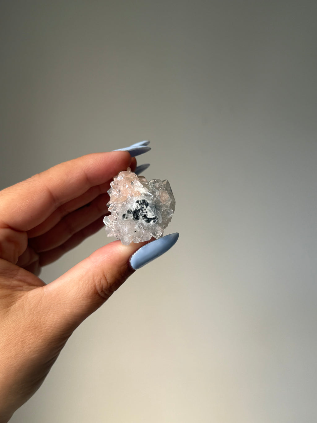 Diamond Apophyllite with Peach Stilbite Cluster | Natural High-Clarity Crystal Specimen | Crystal Cartel #107