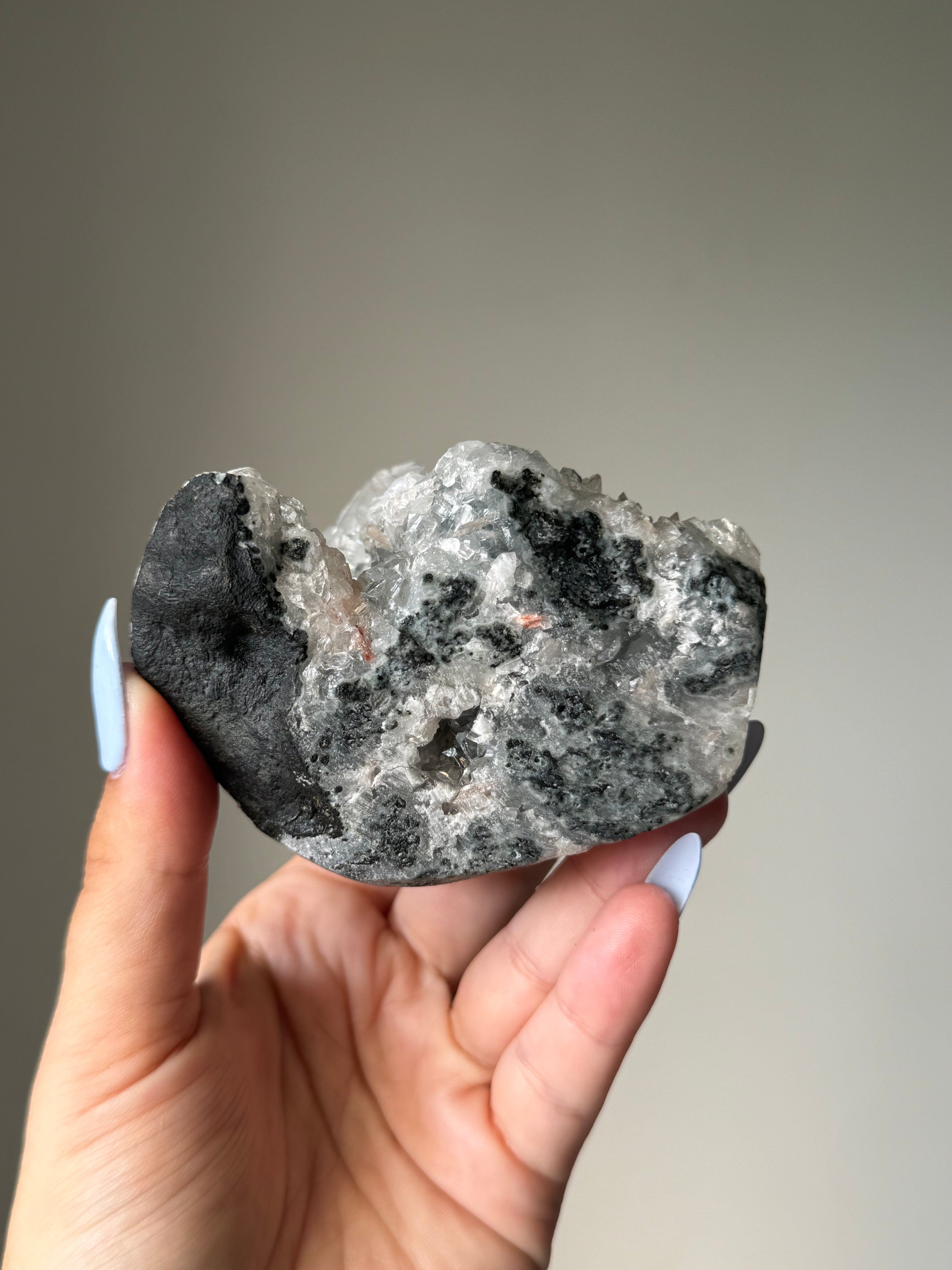 Diamond Apophyllite with Peach Stilbite Cluster | Natural High-Clarity Crystal Specimen | Crystal Cartel #105