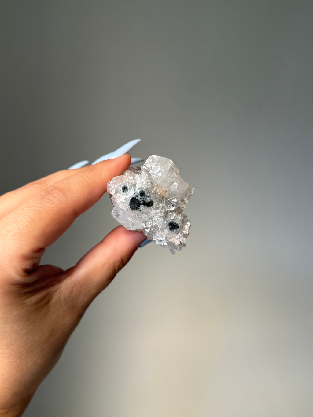 Diamond Apophyllite with Peach Stilbite Cluster | Natural High-Clarity Crystal Specimen | Crystal Cartel #104