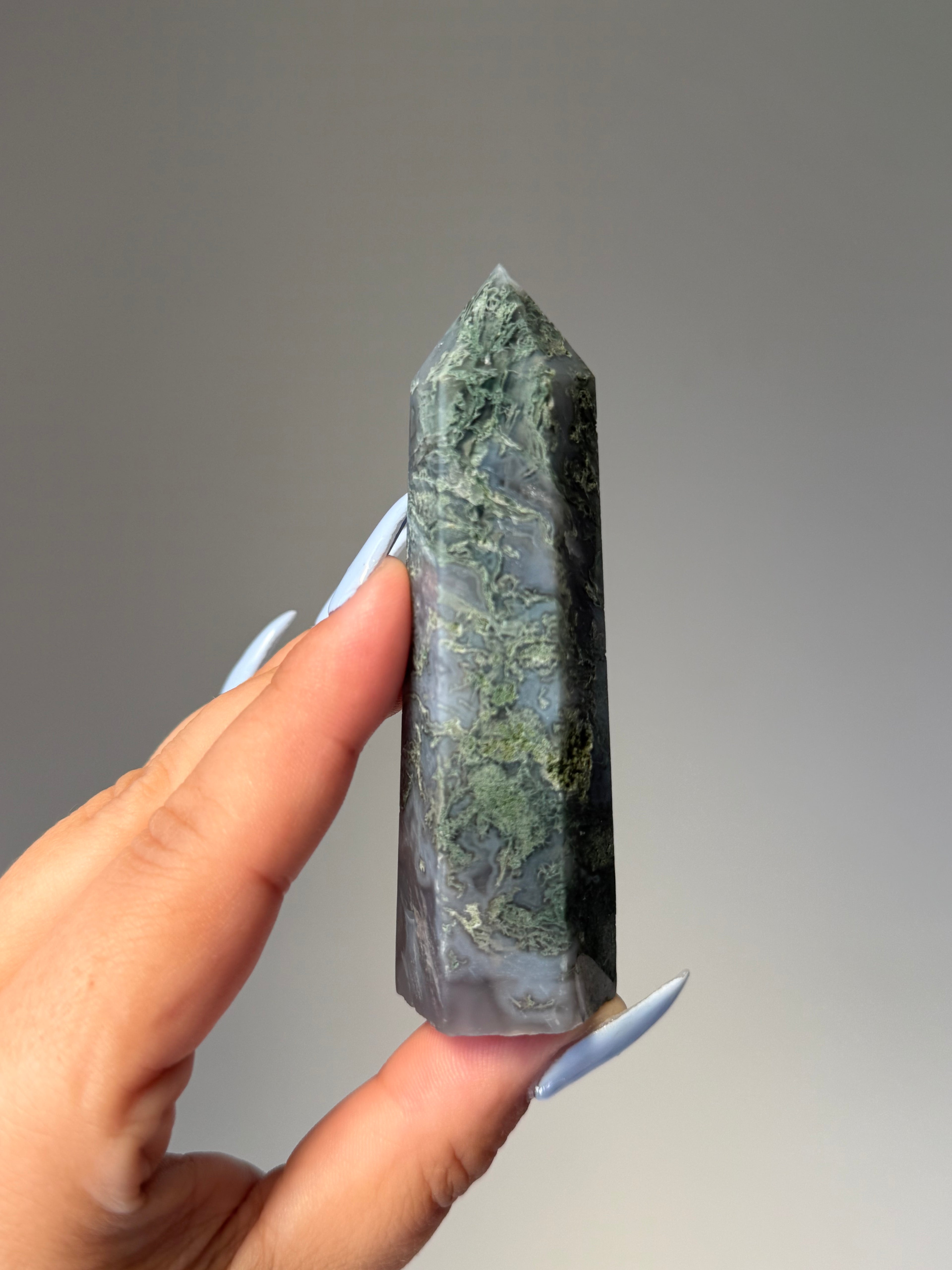 Moss Agate Tower | Small | Crystal Cartel #160 9cm