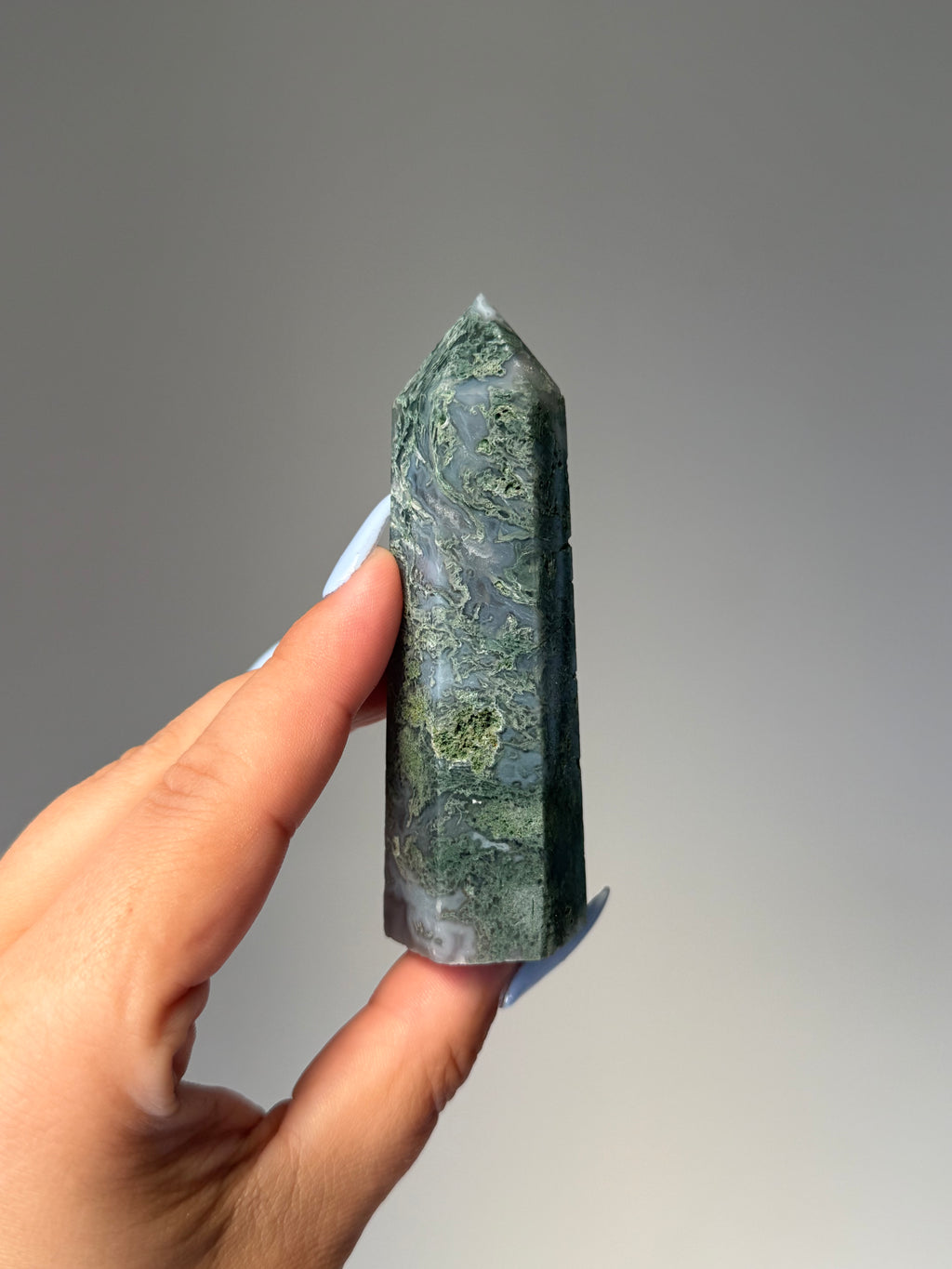 Moss Agate Tower | Small | Crystal Cartel #160 9cm