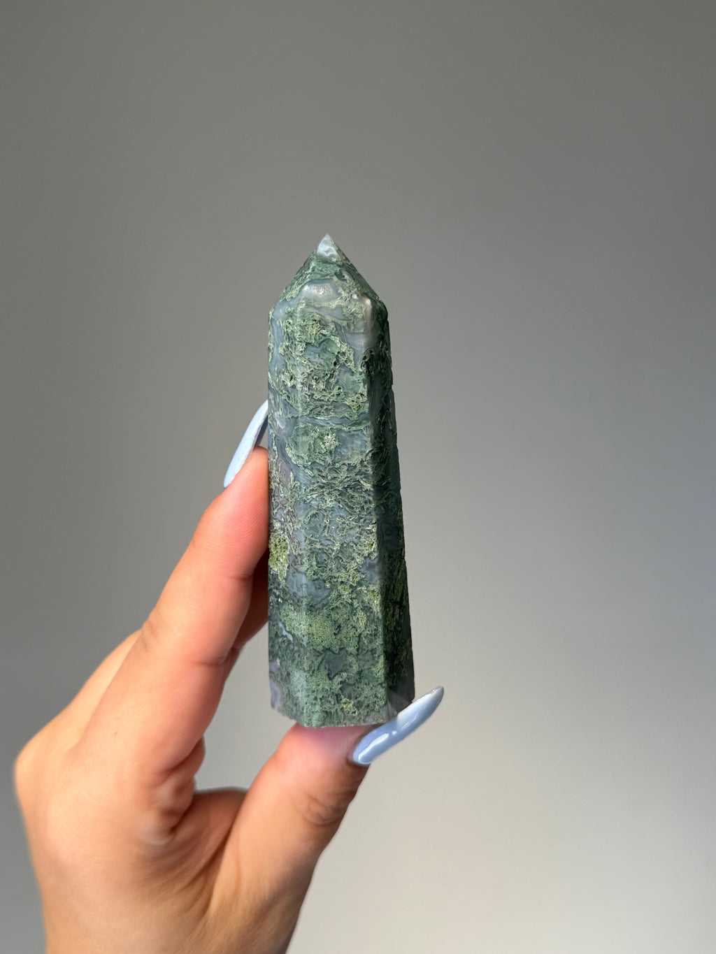 Moss Agate Tower | Small | Crystal Cartel #160 9cm