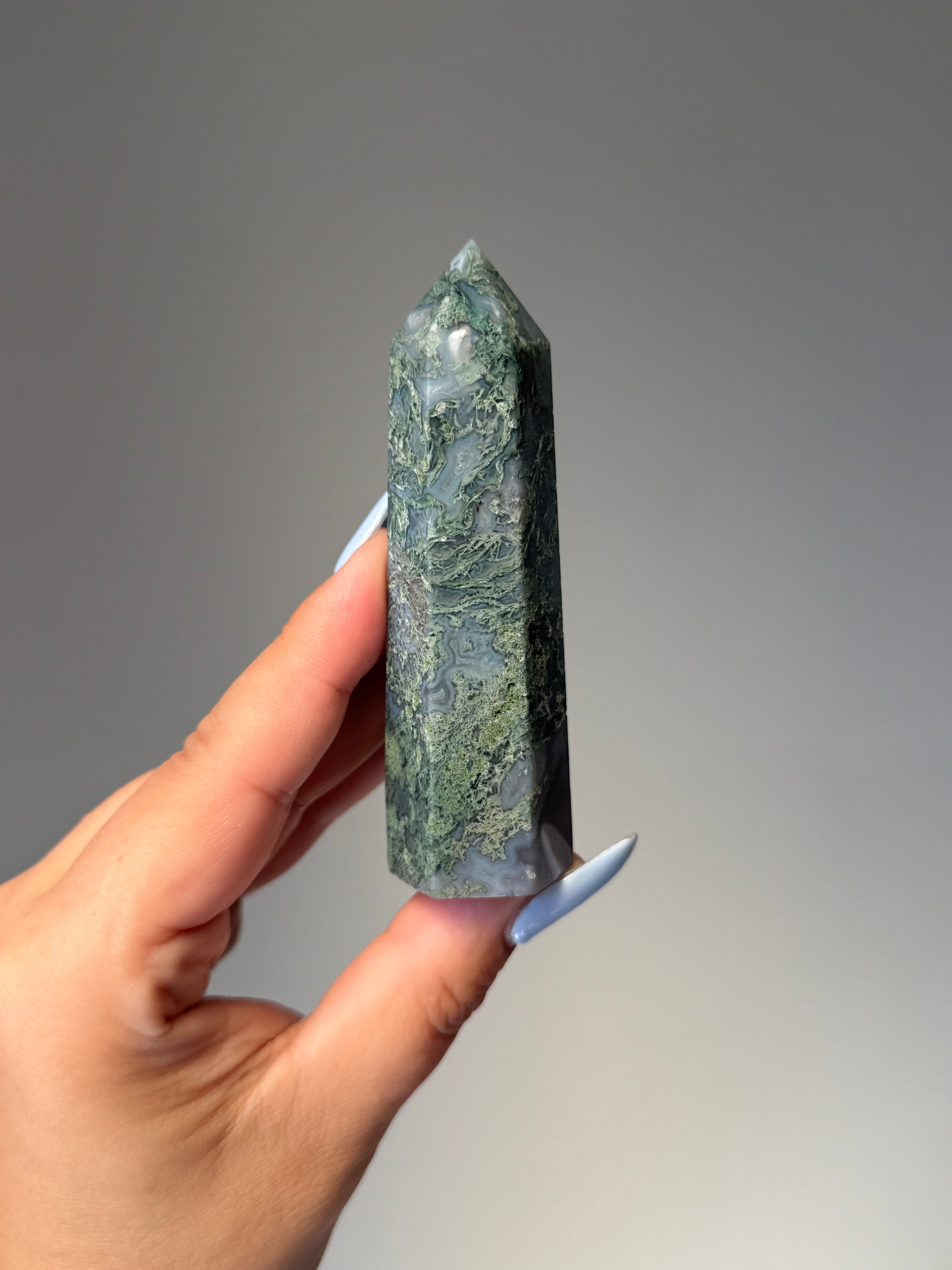 Moss Agate Tower | Small | Crystal Cartel #160 9cm