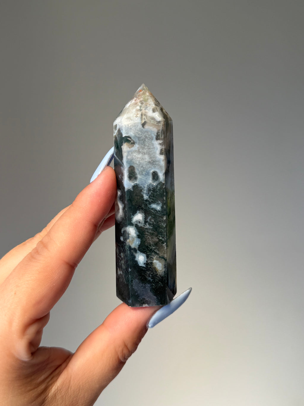 Moss Agate Tower | Small | Crystal Cartel #162 9cm