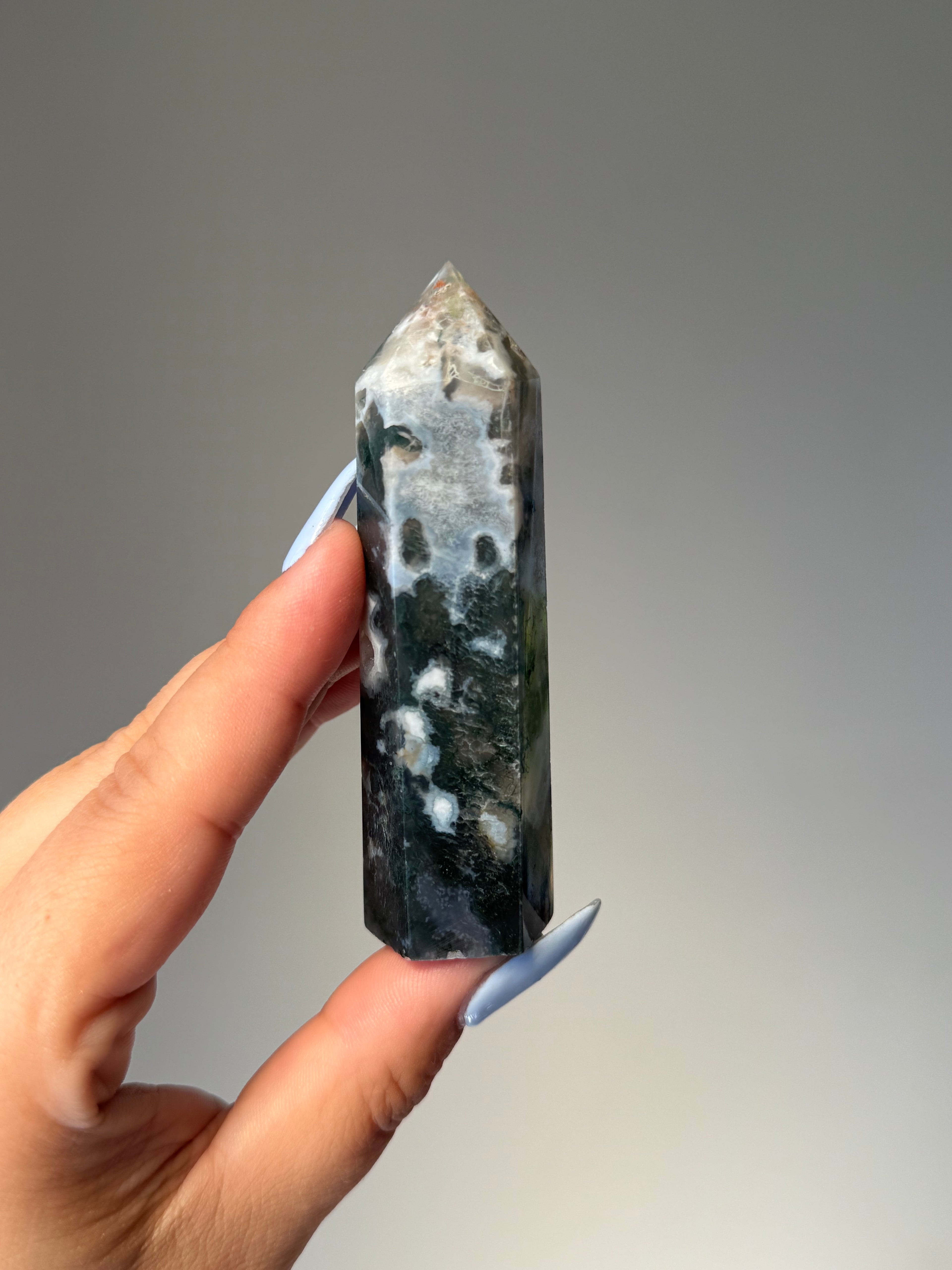 Moss Agate Tower | Small | Crystal Cartel #162 9cm