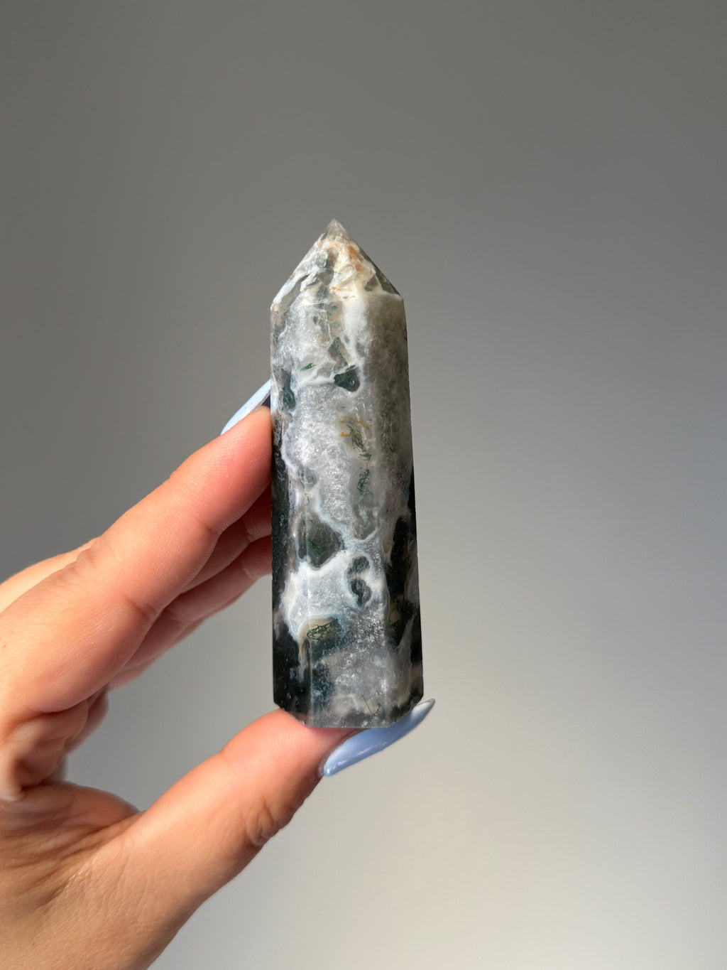 Moss Agate Tower | Small | Crystal Cartel #162 9cm