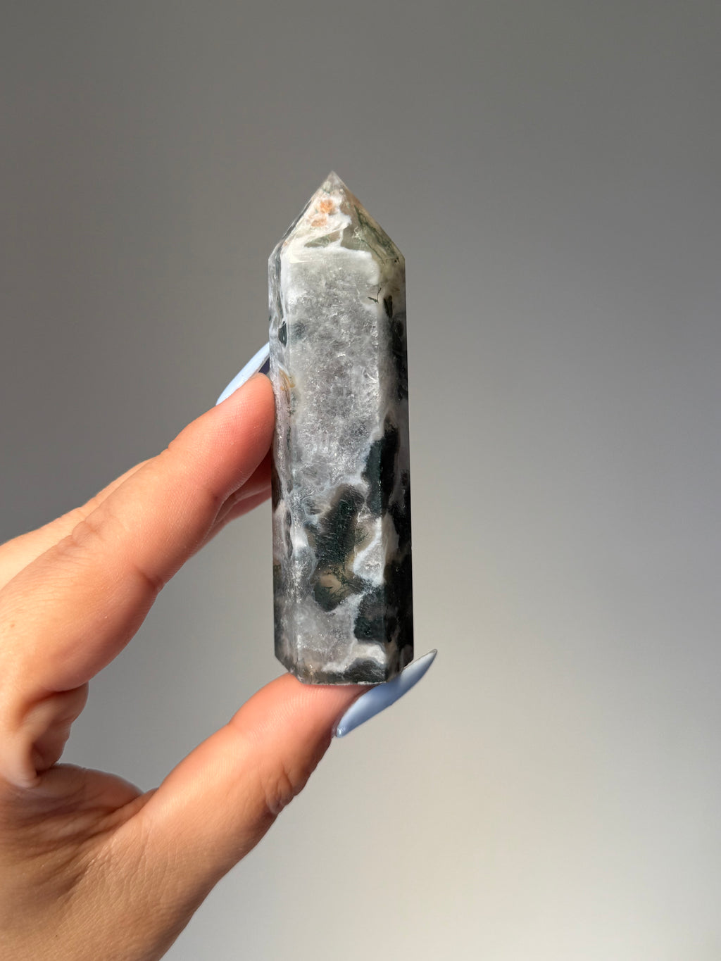 Moss Agate Tower | Small | Crystal Cartel #162 9cm