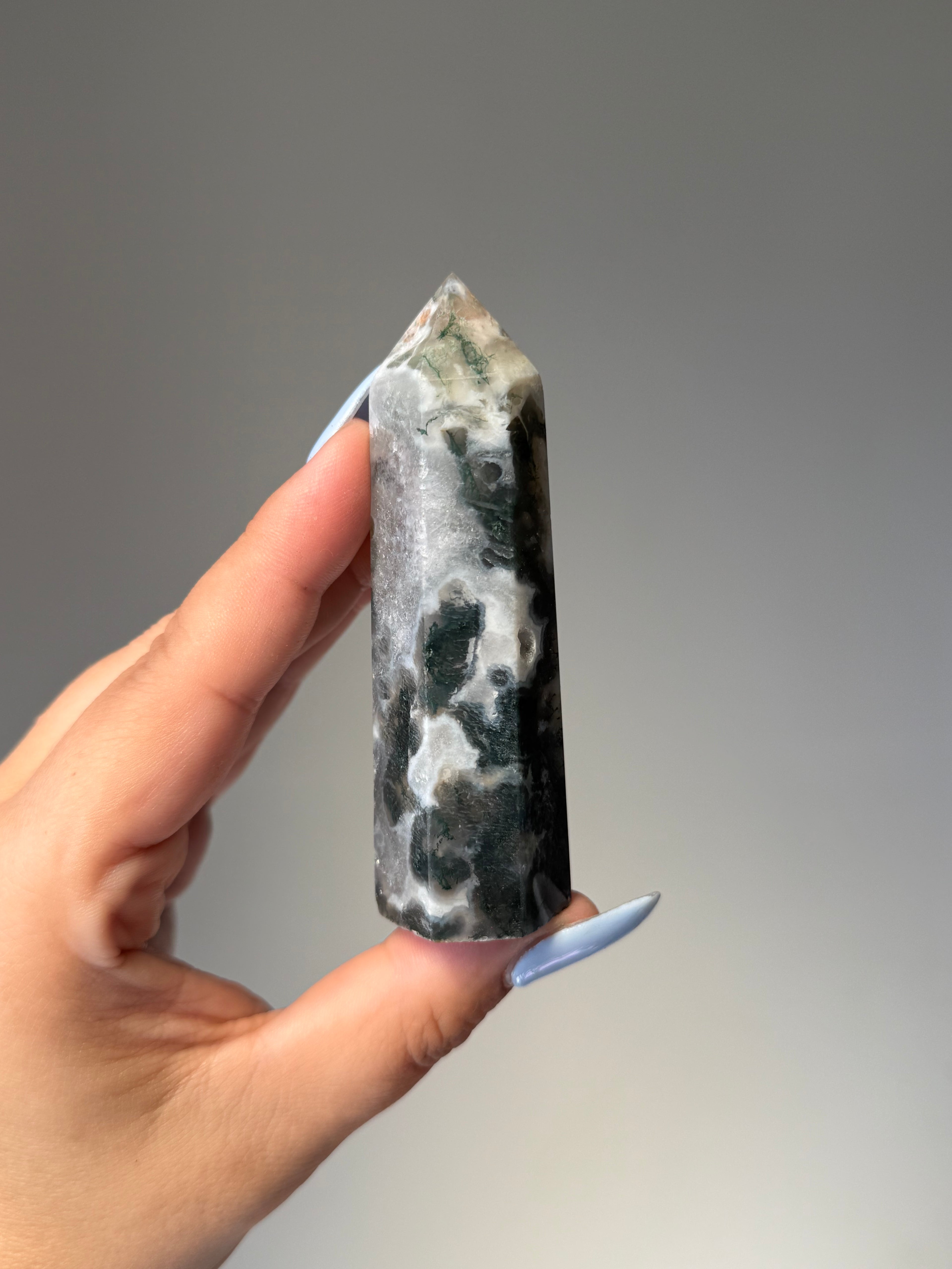 Moss Agate Tower | Small | Crystal Cartel #162 9cm