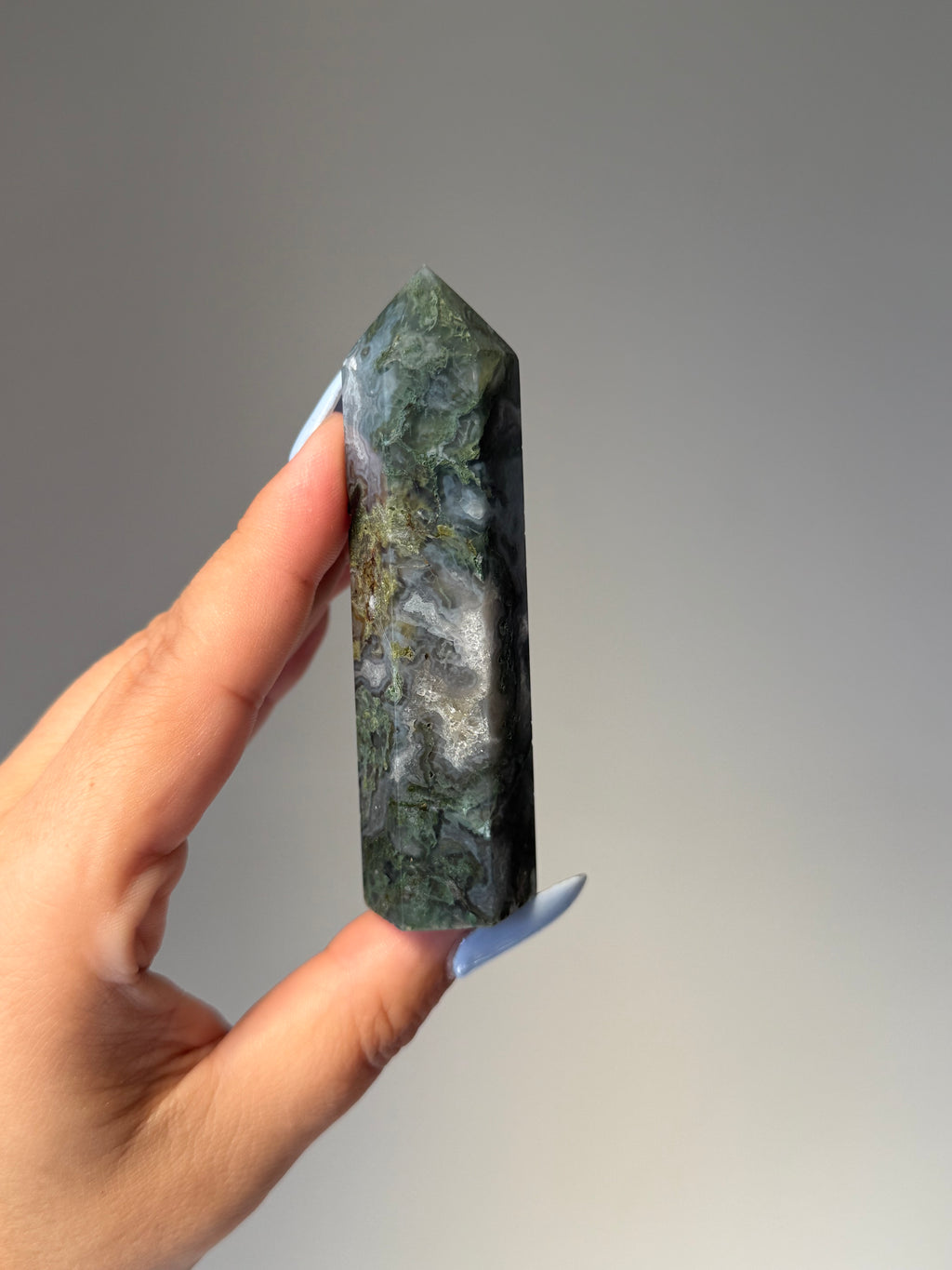 Moss Agate Tower | Small | Crystal Cartel #163 9cm