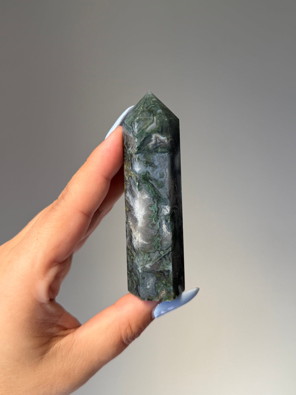 Moss Agate Tower | Small | Crystal Cartel #163 9cm