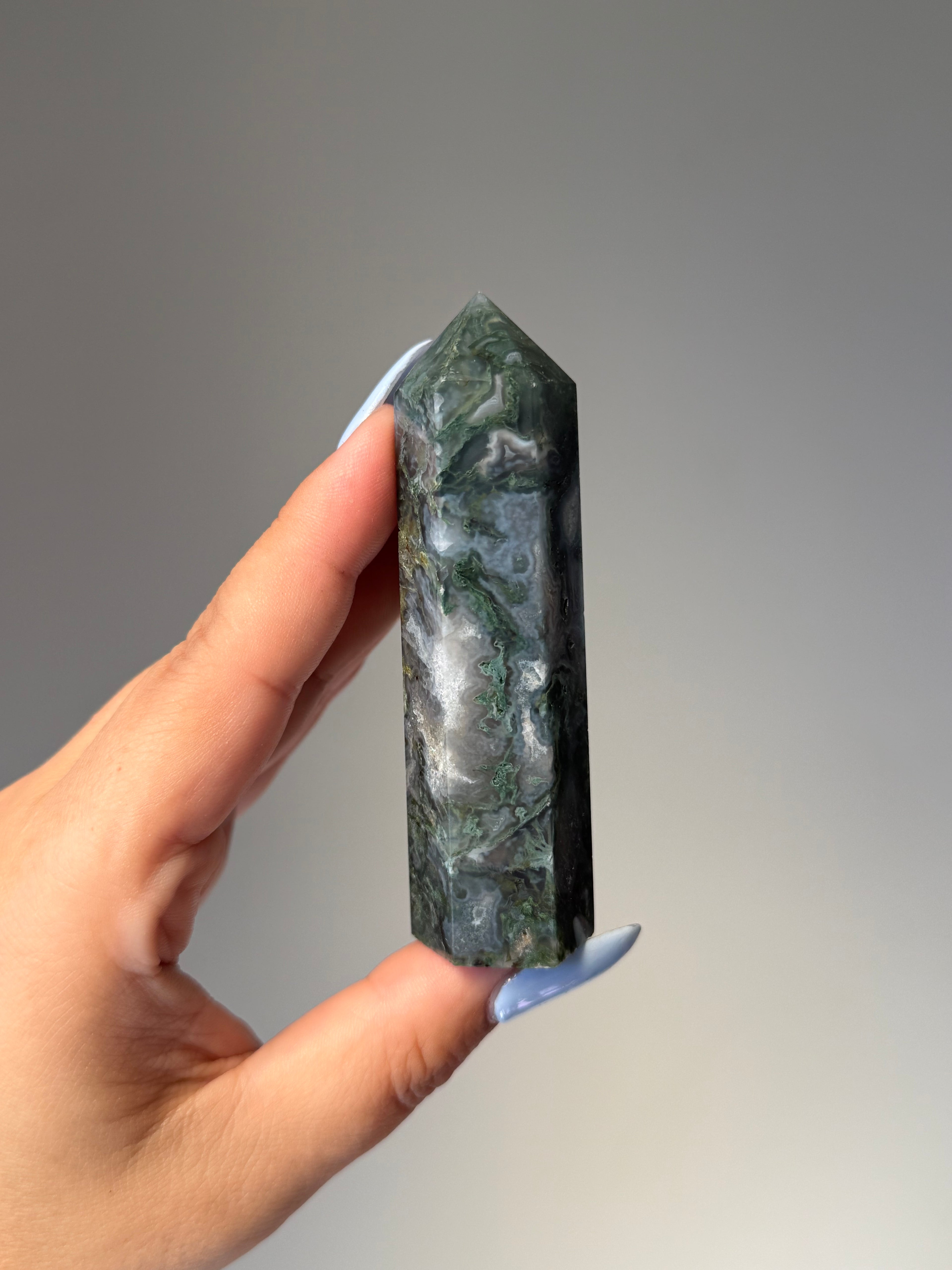 Moss Agate Tower | Small | Crystal Cartel #163 9cm