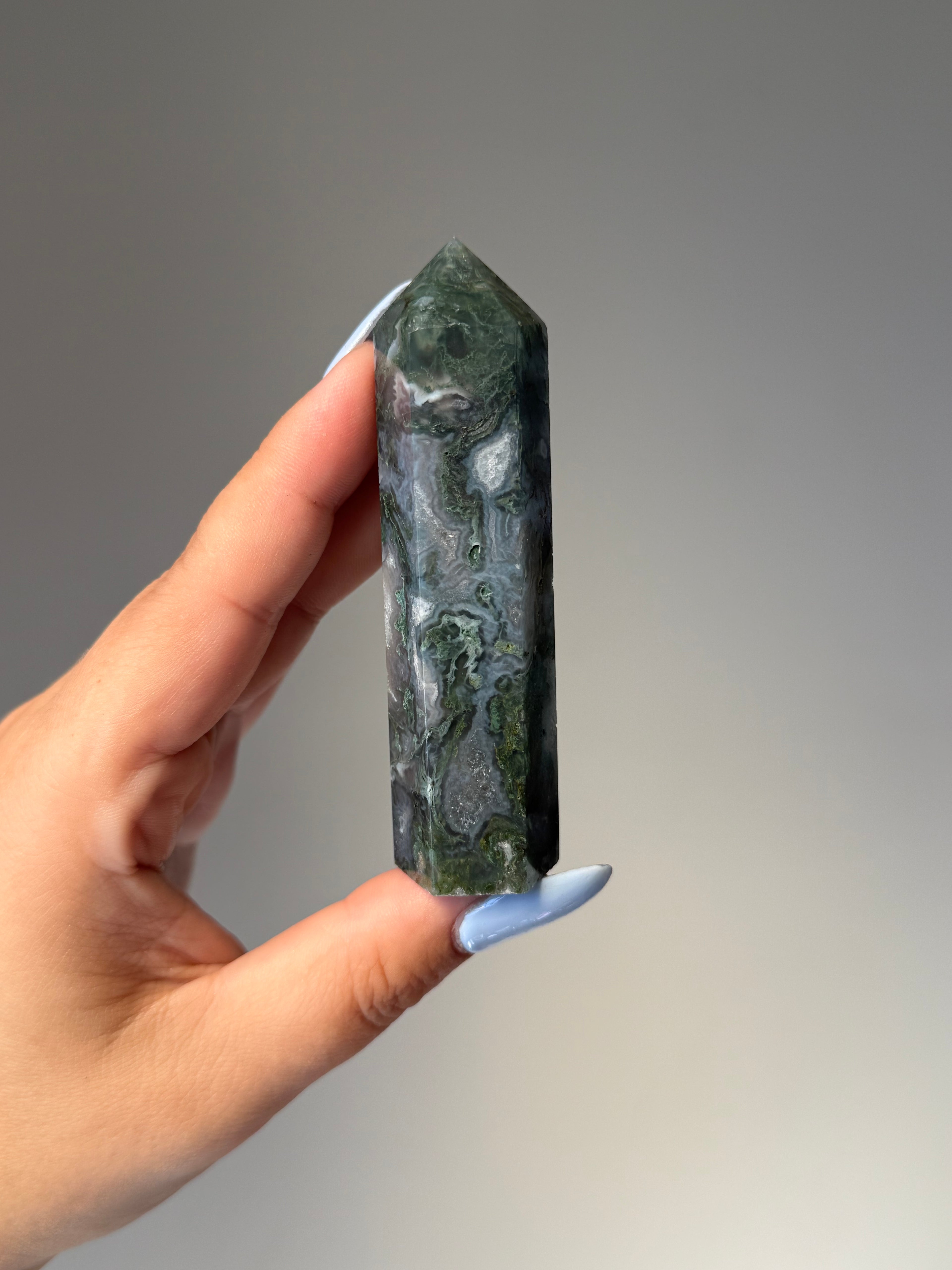 Moss Agate Tower | Small | Crystal Cartel #163 9cm