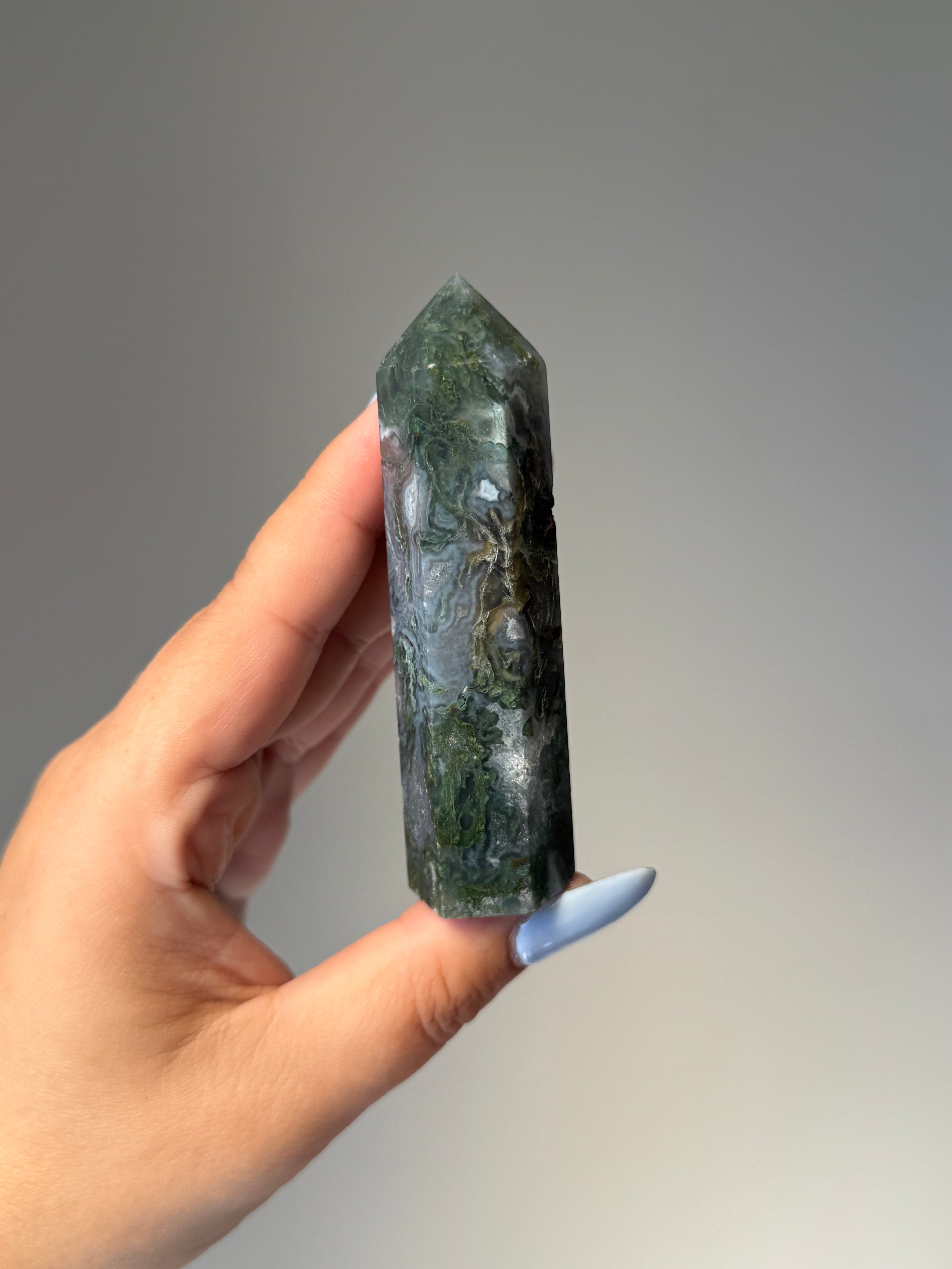 Moss Agate Tower | Small | Crystal Cartel #163 9cm