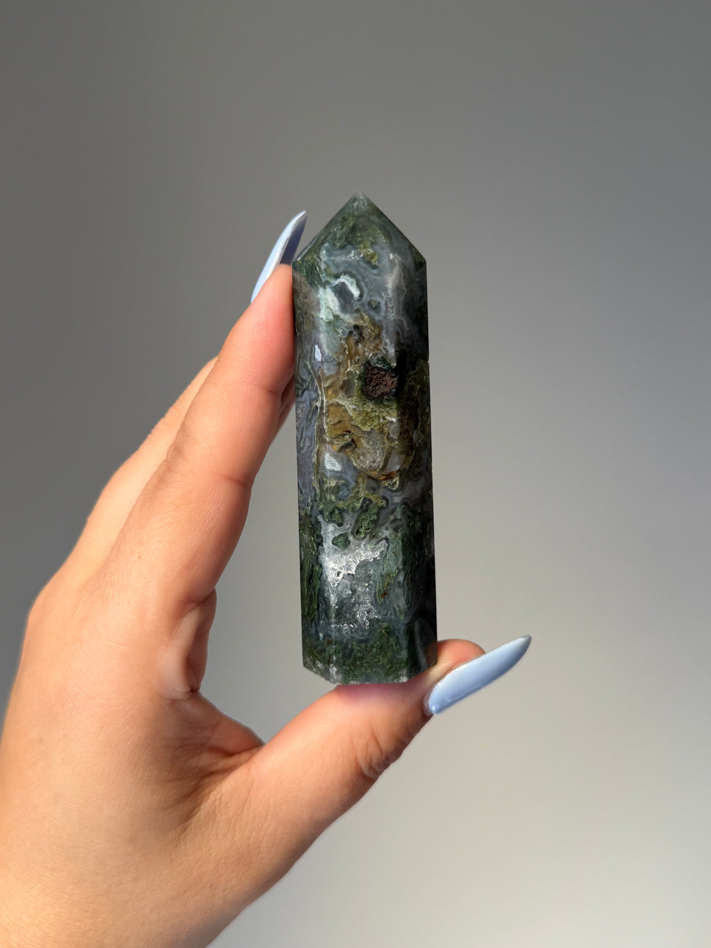 Moss Agate Tower | Small | Crystal Cartel #163 9cm