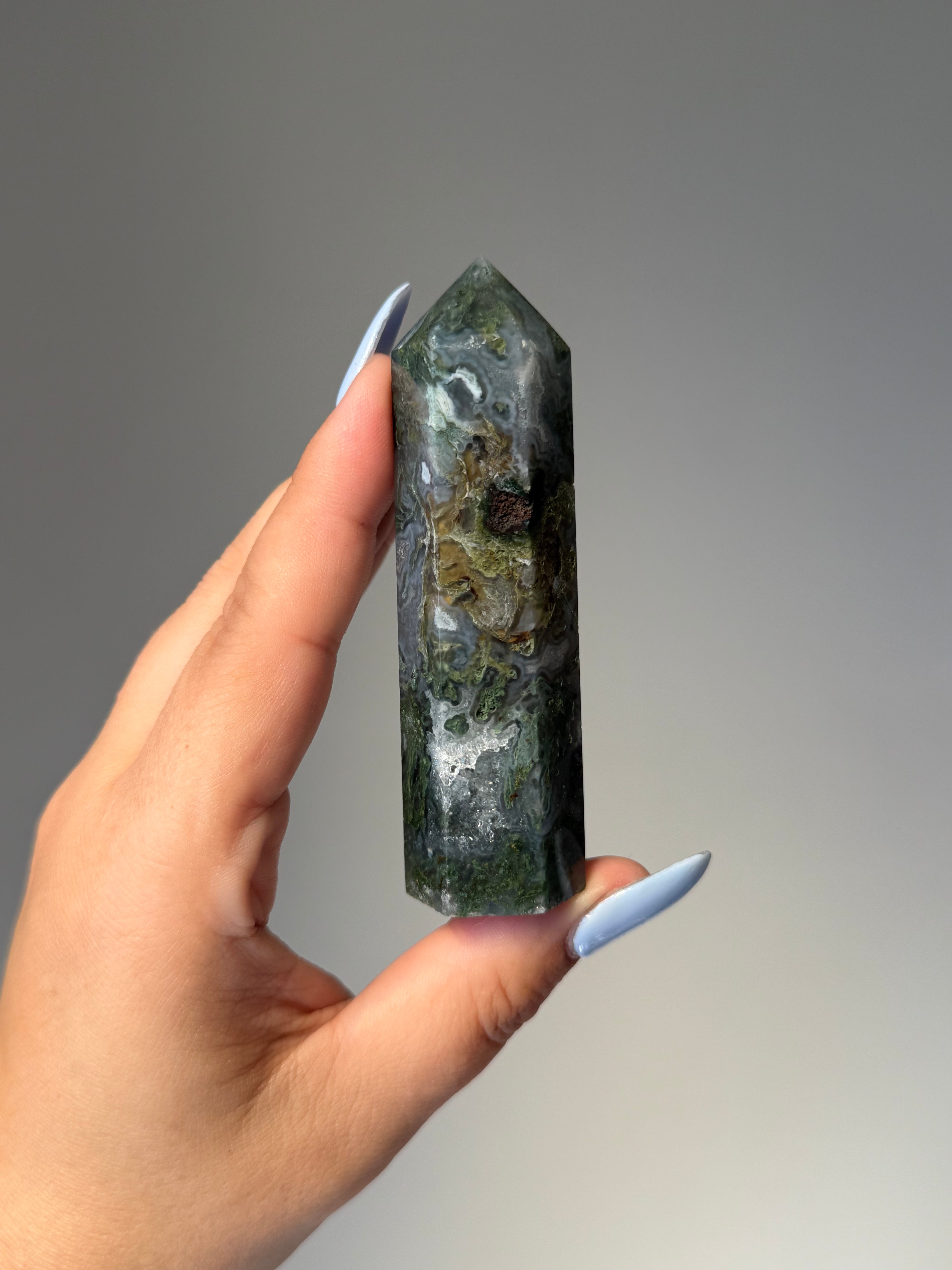 Moss Agate Tower | Small | Crystal Cartel #163 9cm