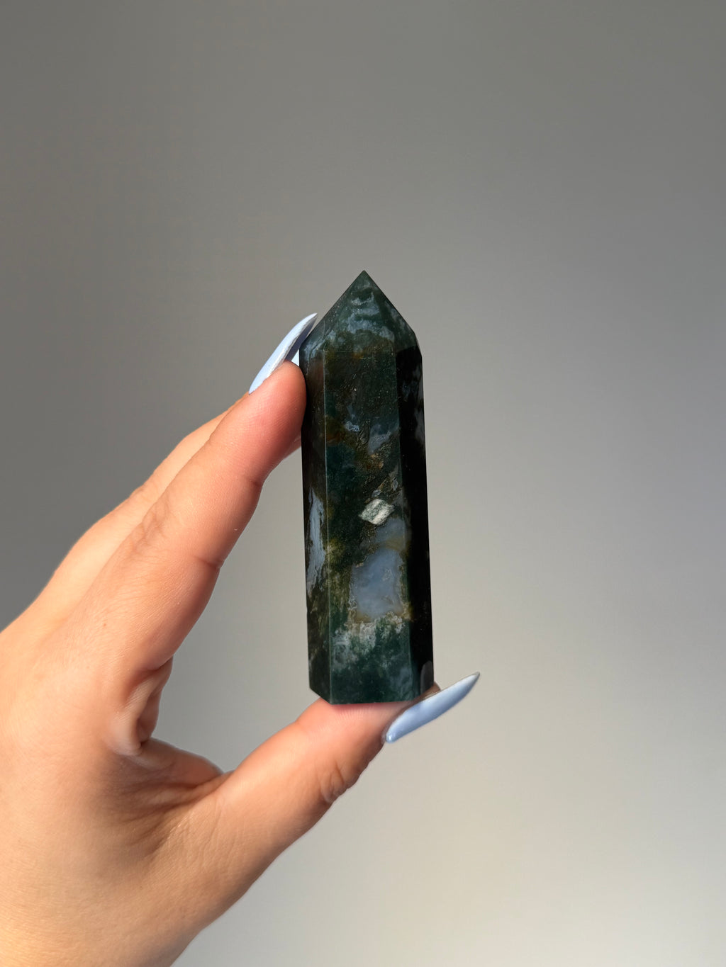 Moss Agate Tower | Small | Crystal Cartel #164 9cm