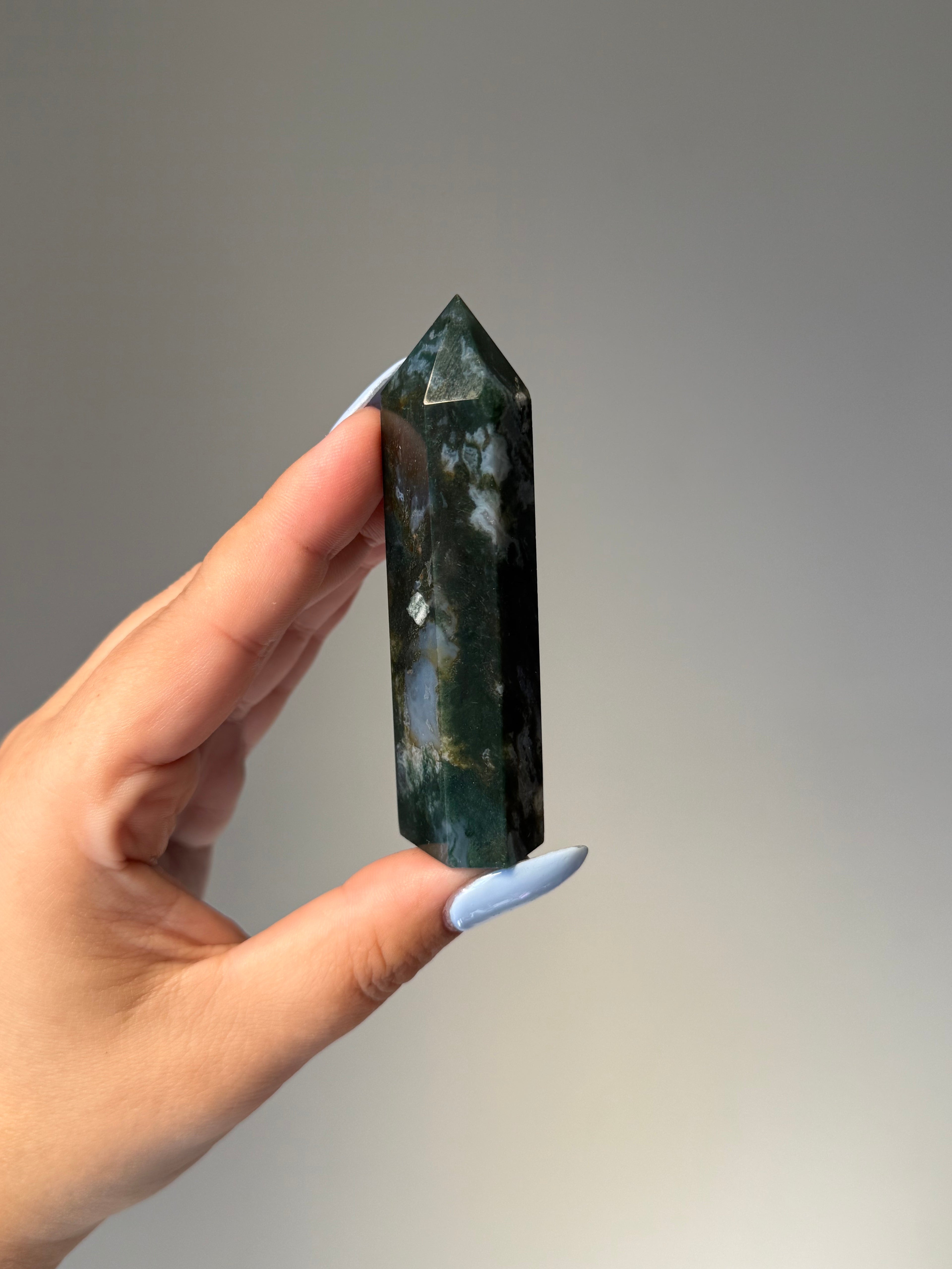 Moss Agate Tower | Small | Crystal Cartel #164 9cm