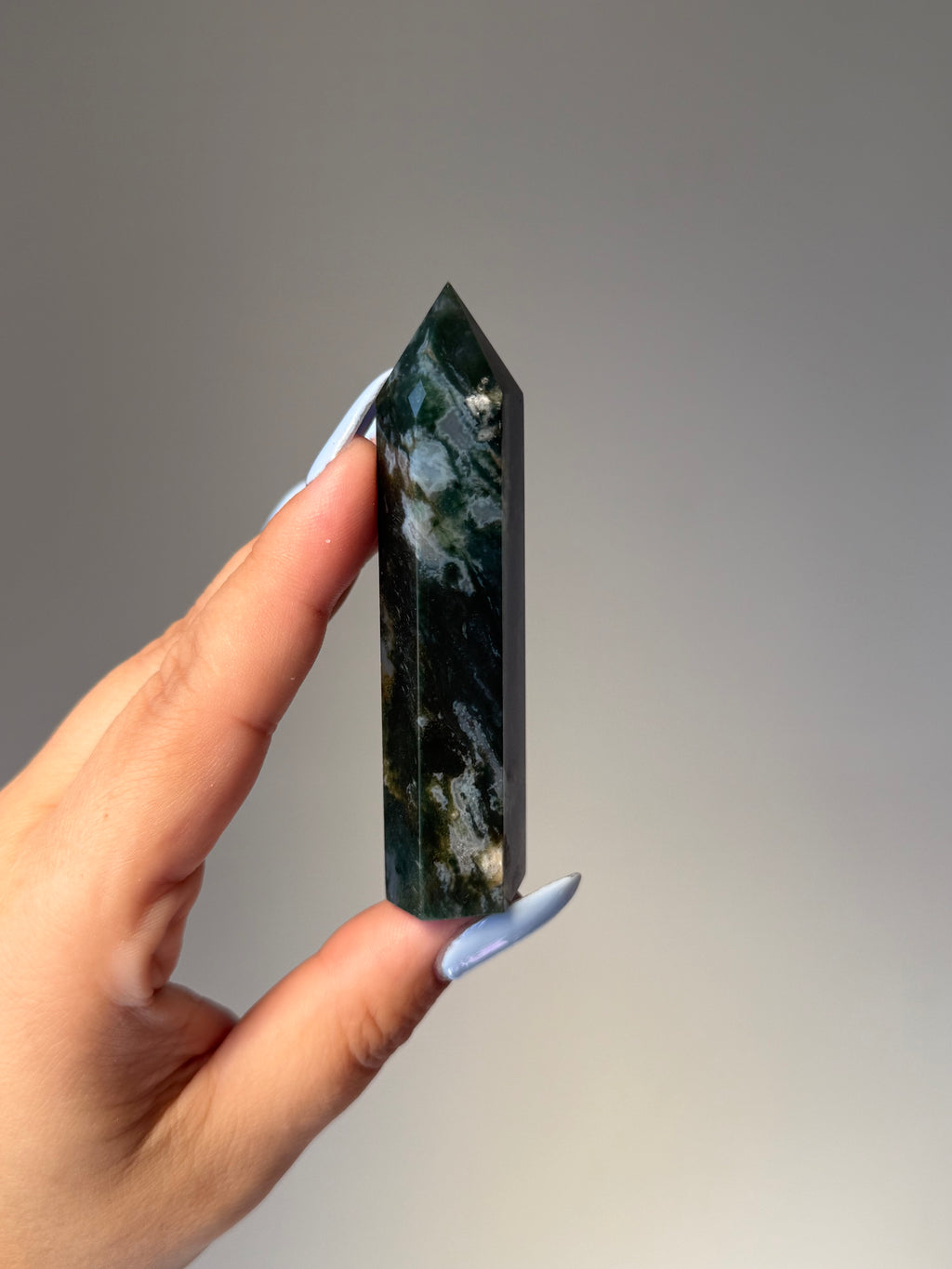 Moss Agate Tower | Small | Crystal Cartel #164 9cm