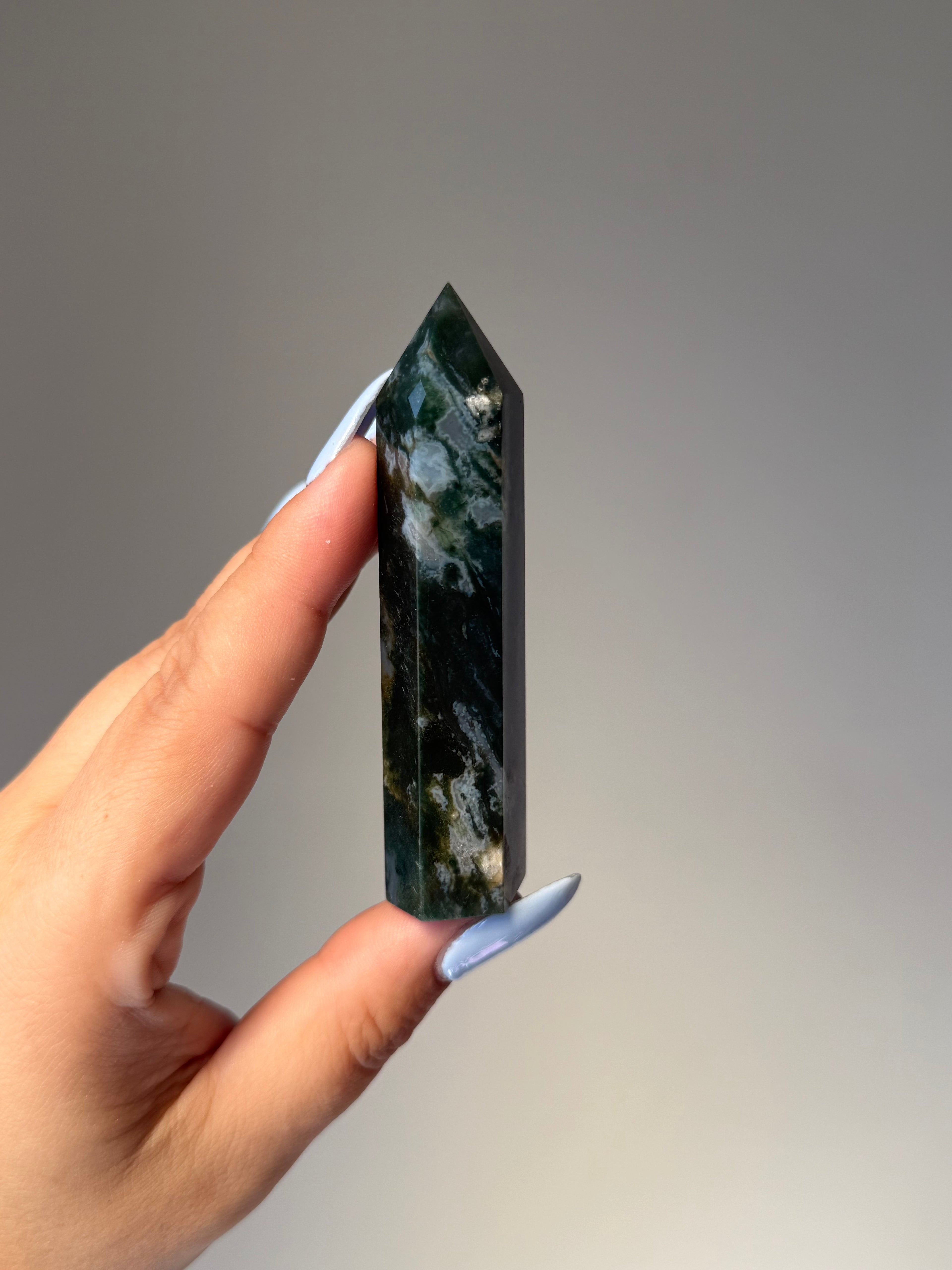 Moss Agate Tower | Small | Crystal Cartel #164 9cm