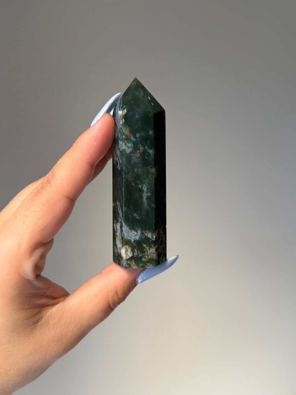Moss Agate Tower | Small | Crystal Cartel #164 9cm