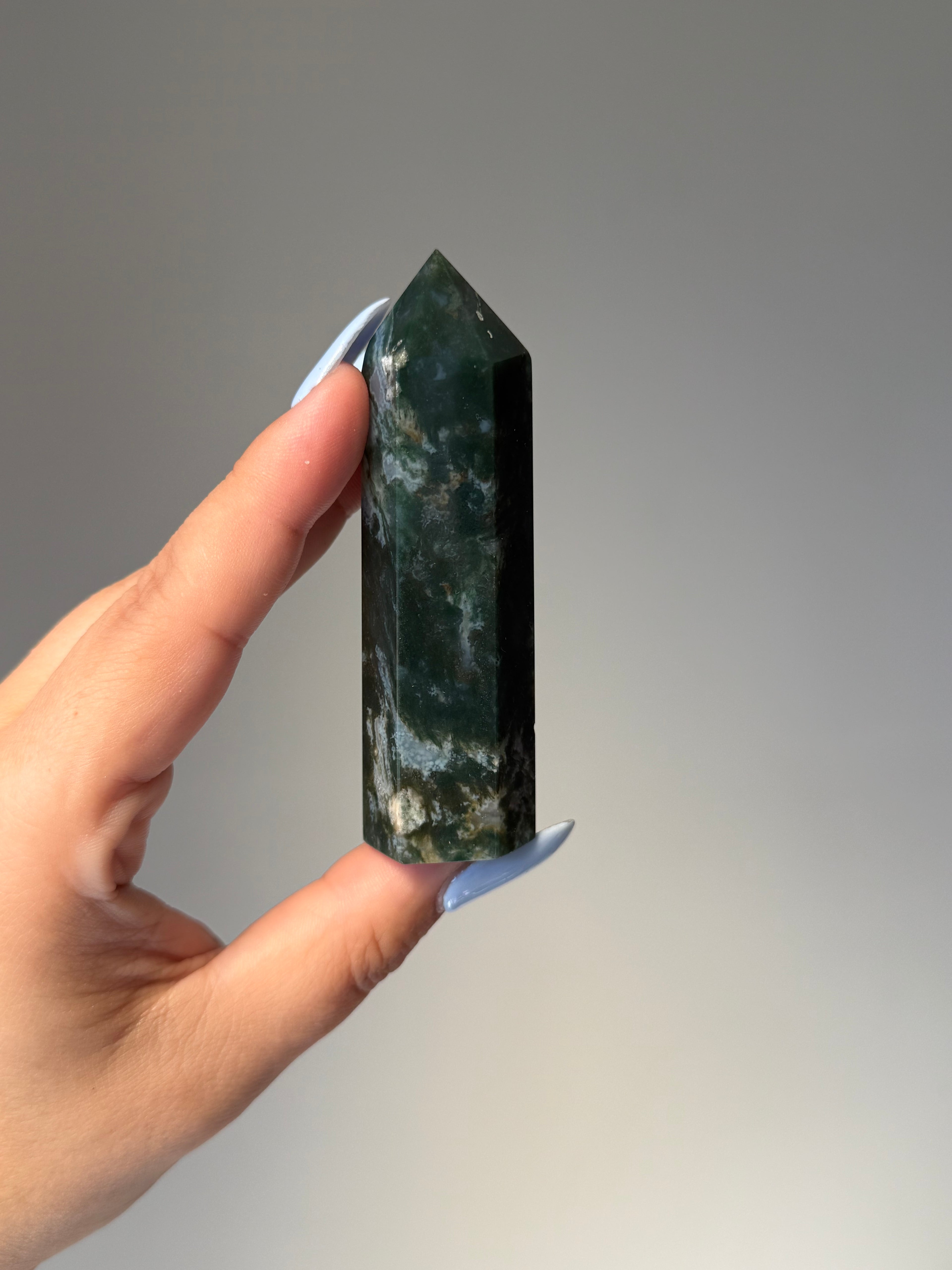 Moss Agate Tower | Small | Crystal Cartel #164 9cm