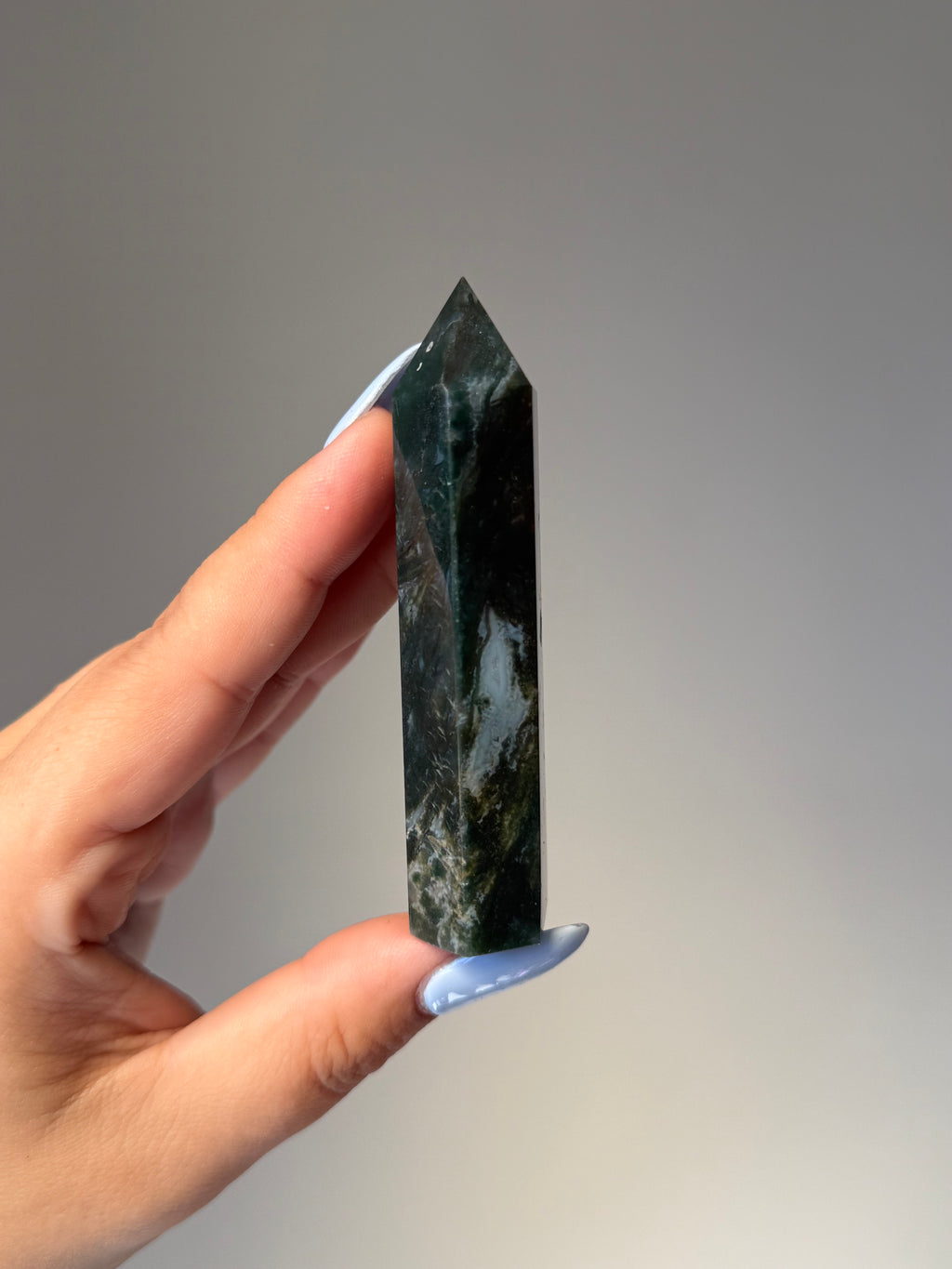 Moss Agate Tower | Small | Crystal Cartel #164 9cm