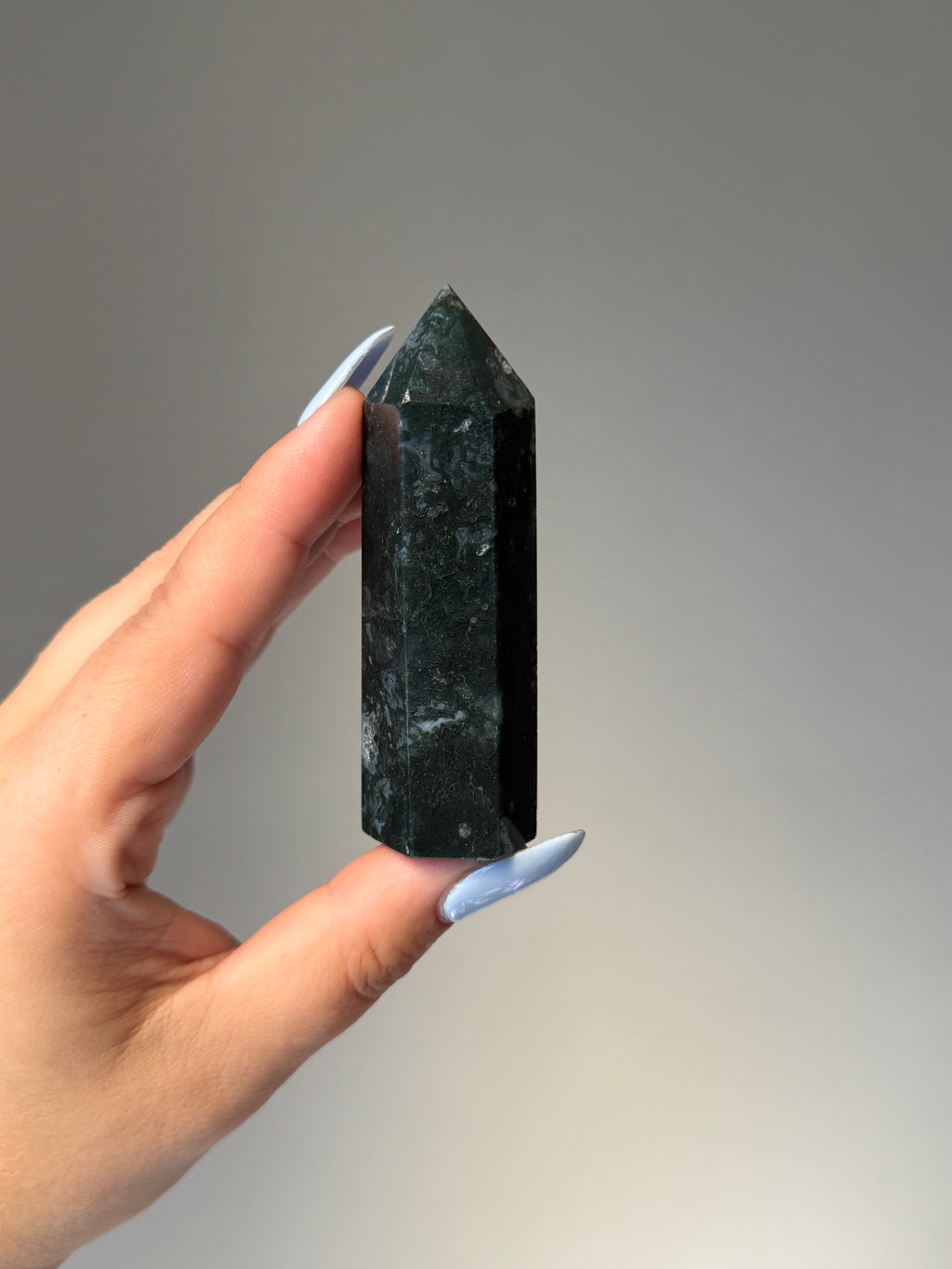 Moss Agate Tower | Small | Crystal Cartel #165 8.5cm