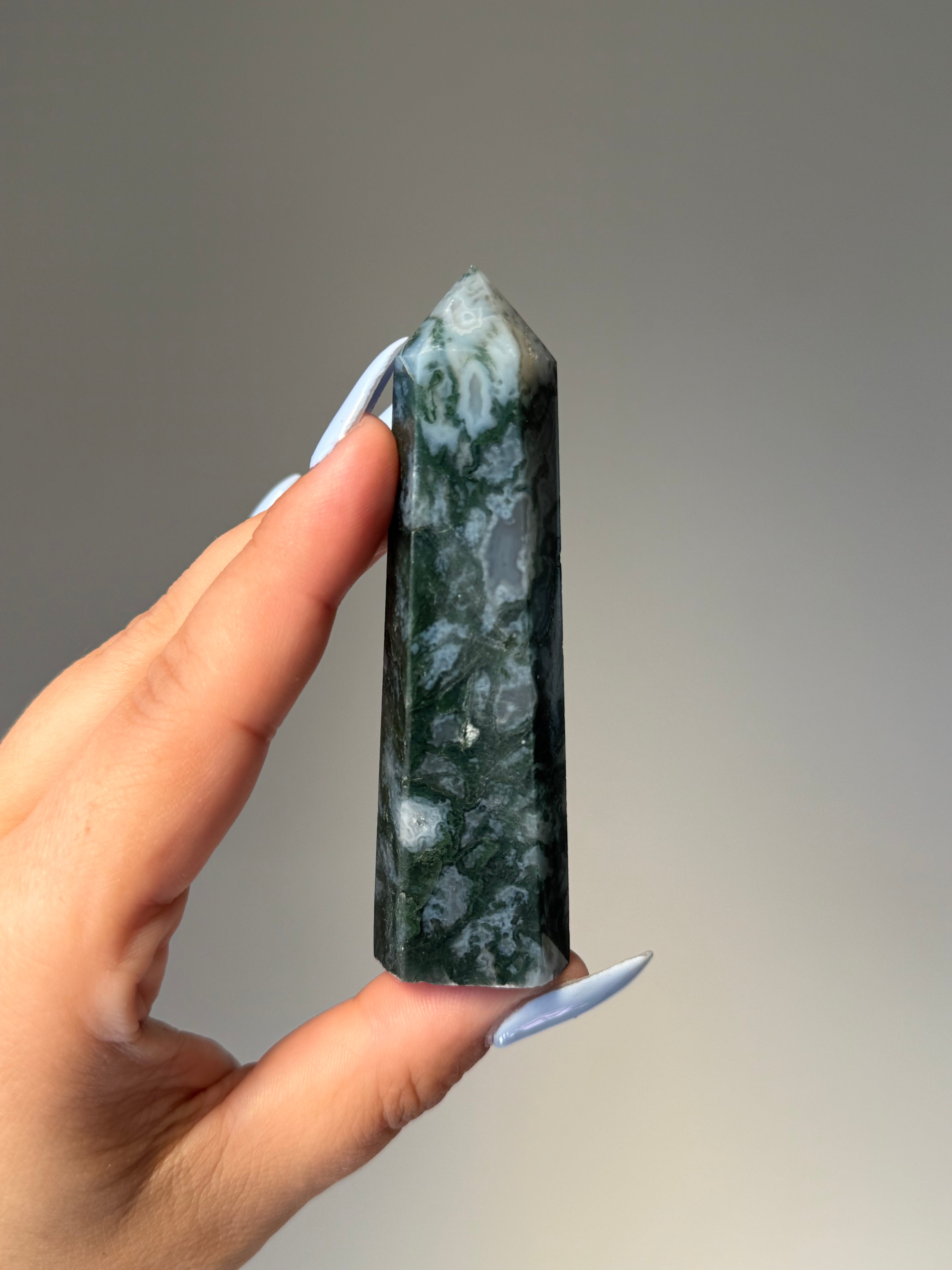 Moss Agate Tower | Small | Crystal Cartel #166 9cm