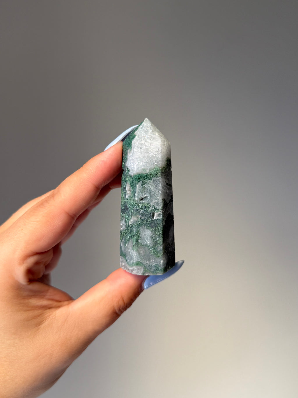 Moss Agate Tower | Small | Crystal Cartel #167 7.2cm