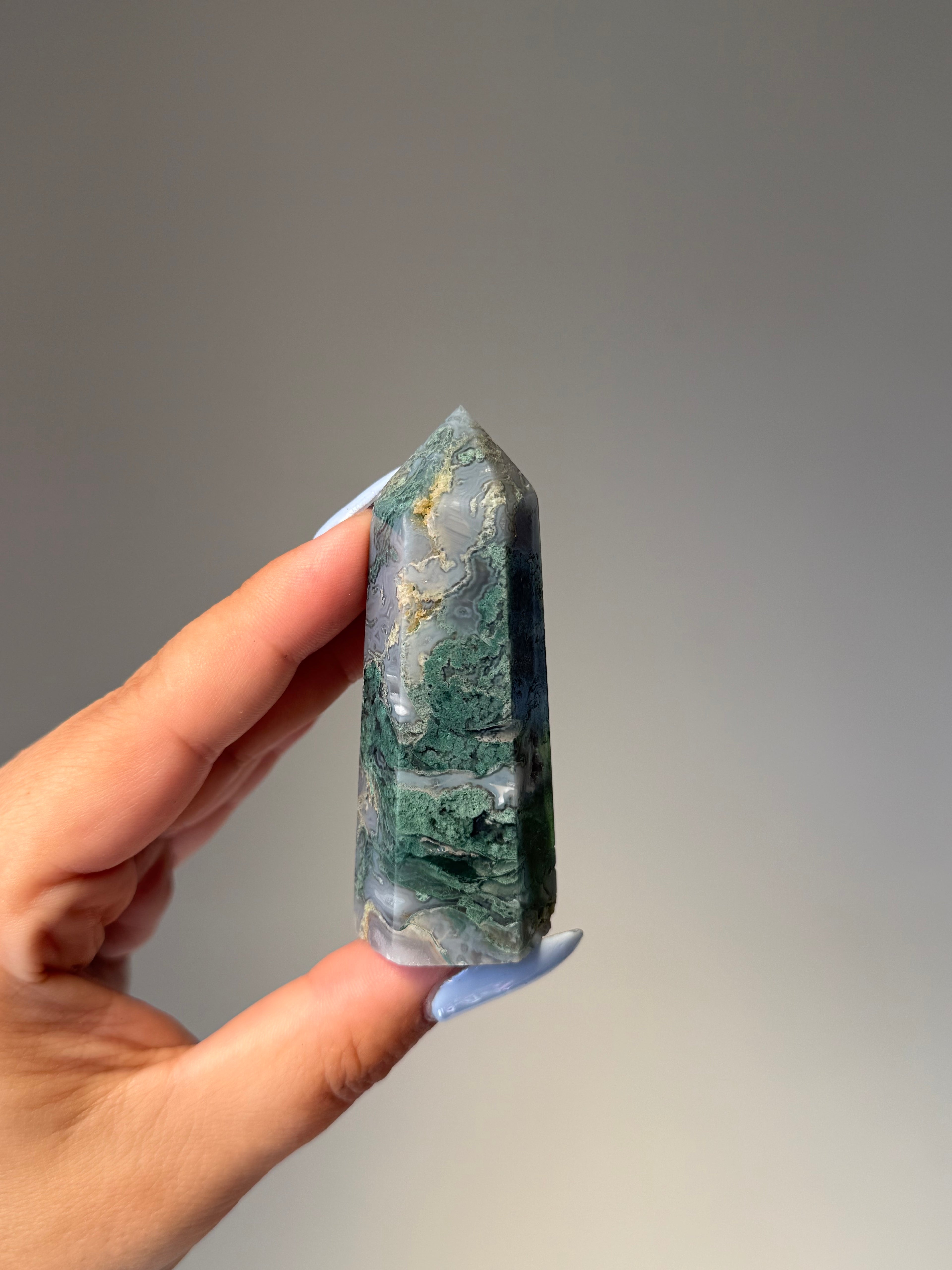 Moss Agate Tower | Small | Crystal Cartel #168 7.5cm
