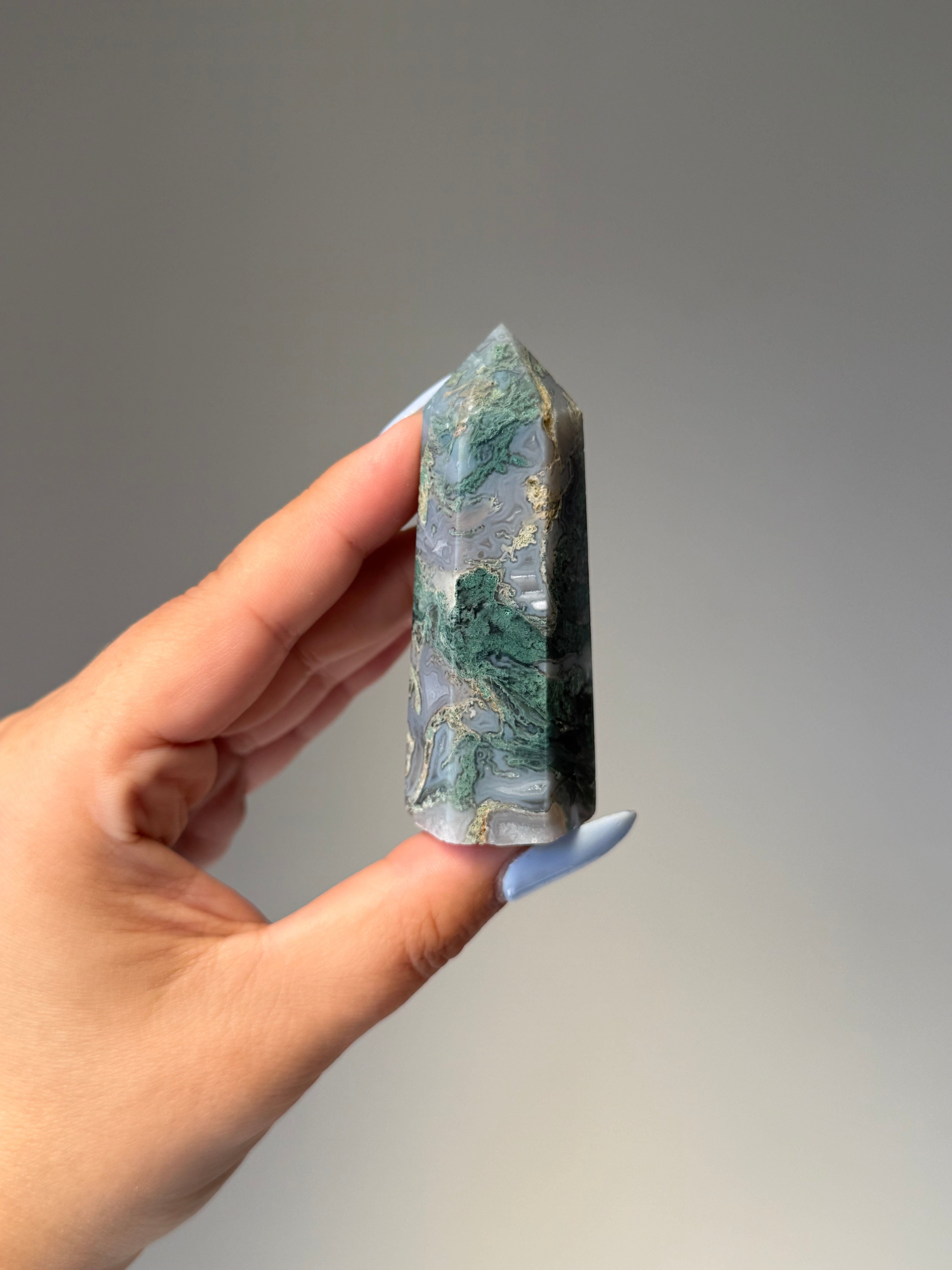 Moss Agate Tower | Small | Crystal Cartel #168 7.5cm