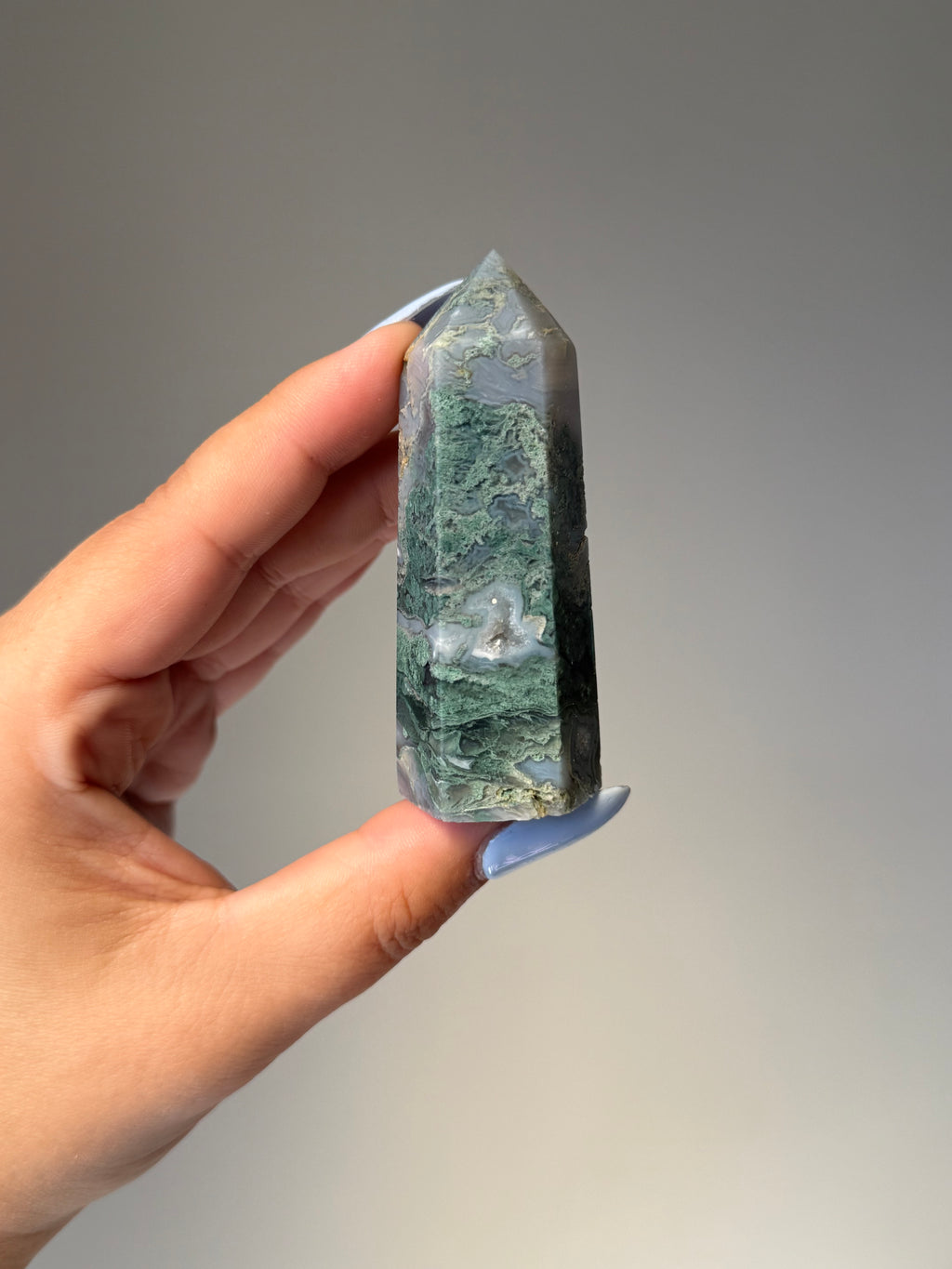 Moss Agate Tower | Small | Crystal Cartel #168 7.5cm