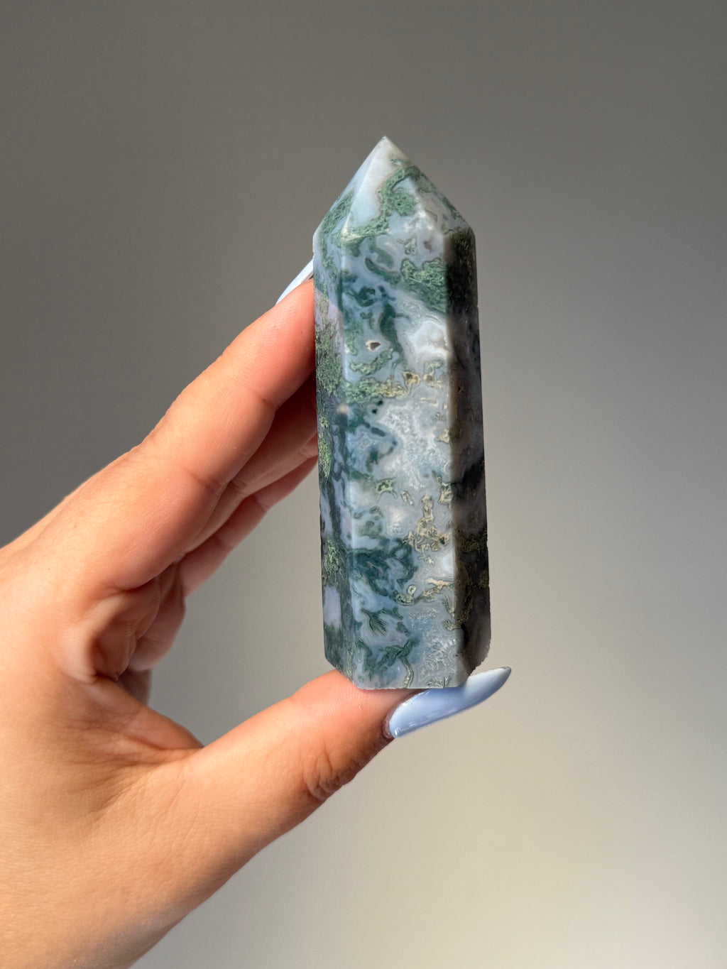 Moss Agate Tower | Small | Crystal Cartel #169 9.5cm