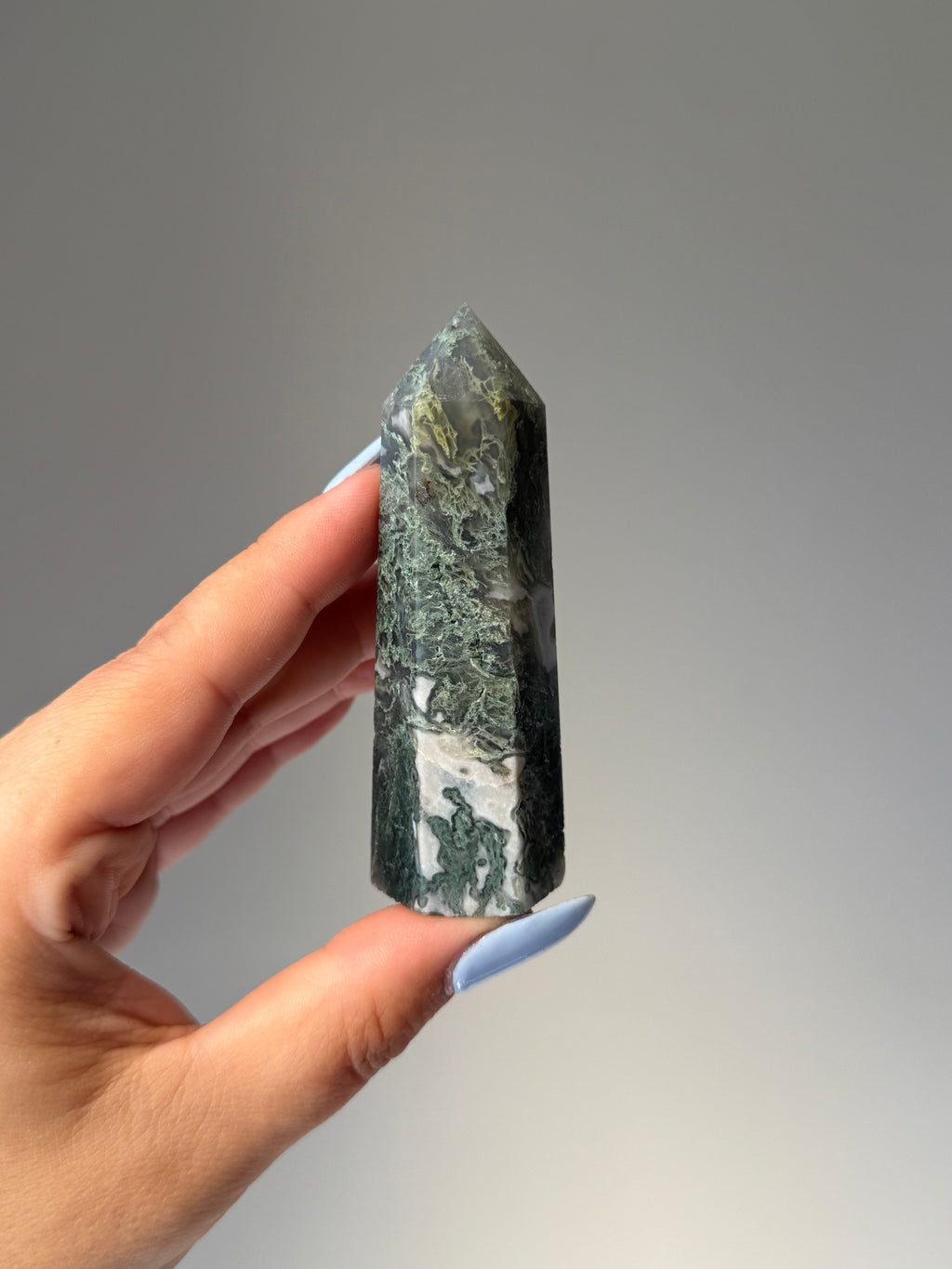 Moss Agate Tower | Small | Crystal Cartel #170 8.8cm