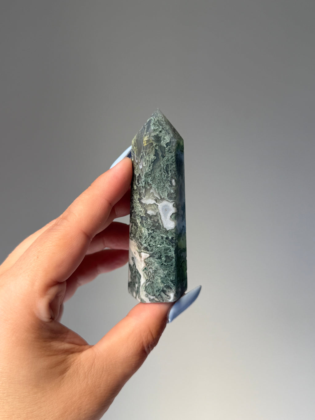 Moss Agate Tower | Small | Crystal Cartel #170 8.8cm